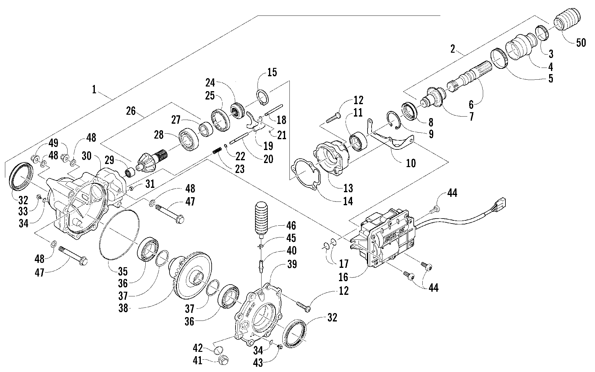 Передняя часть DRIVE GEARCASE ASSEMBLY [85605]