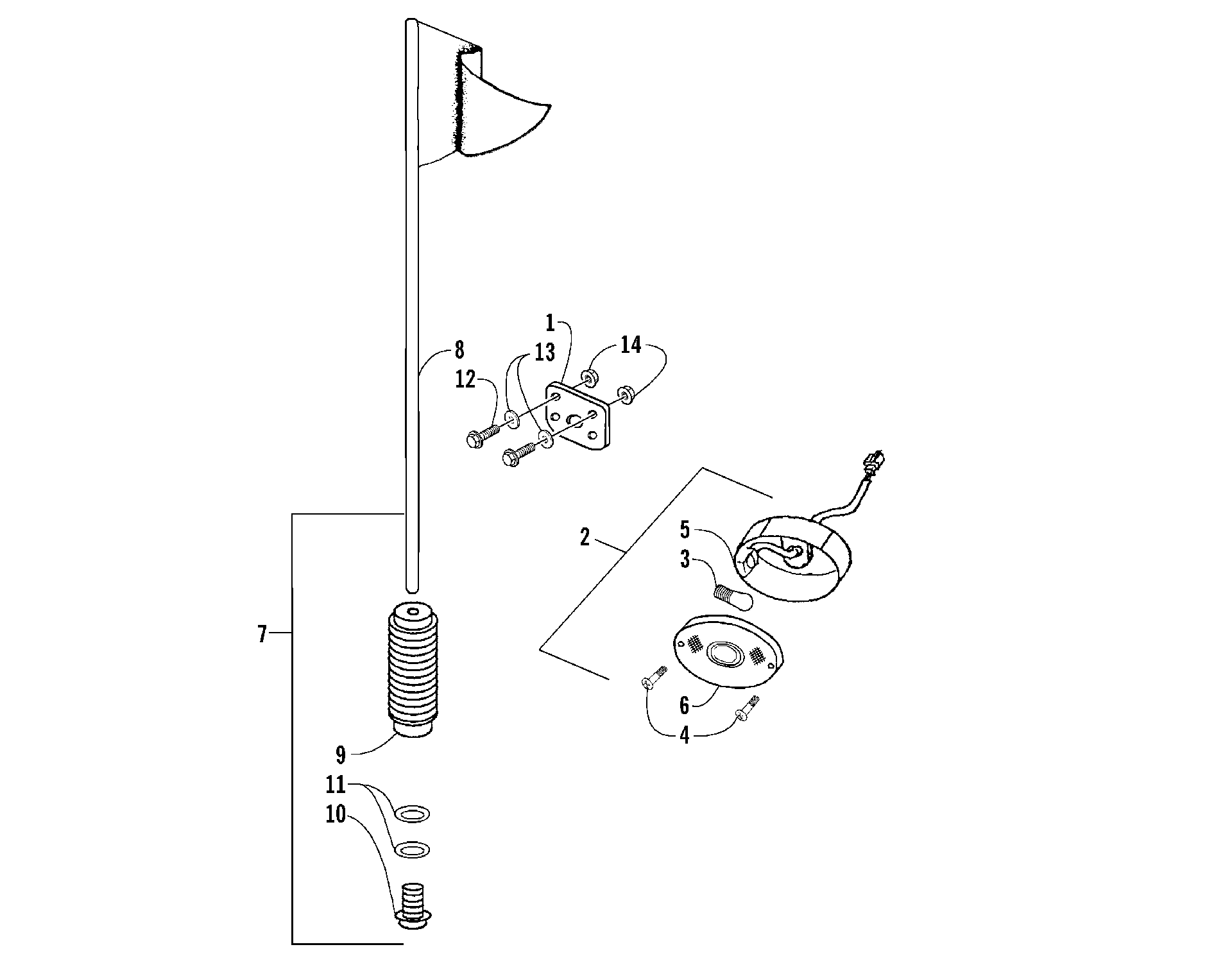 BRAKELIGHT и FLAG ASSEMBLIES [78541]
