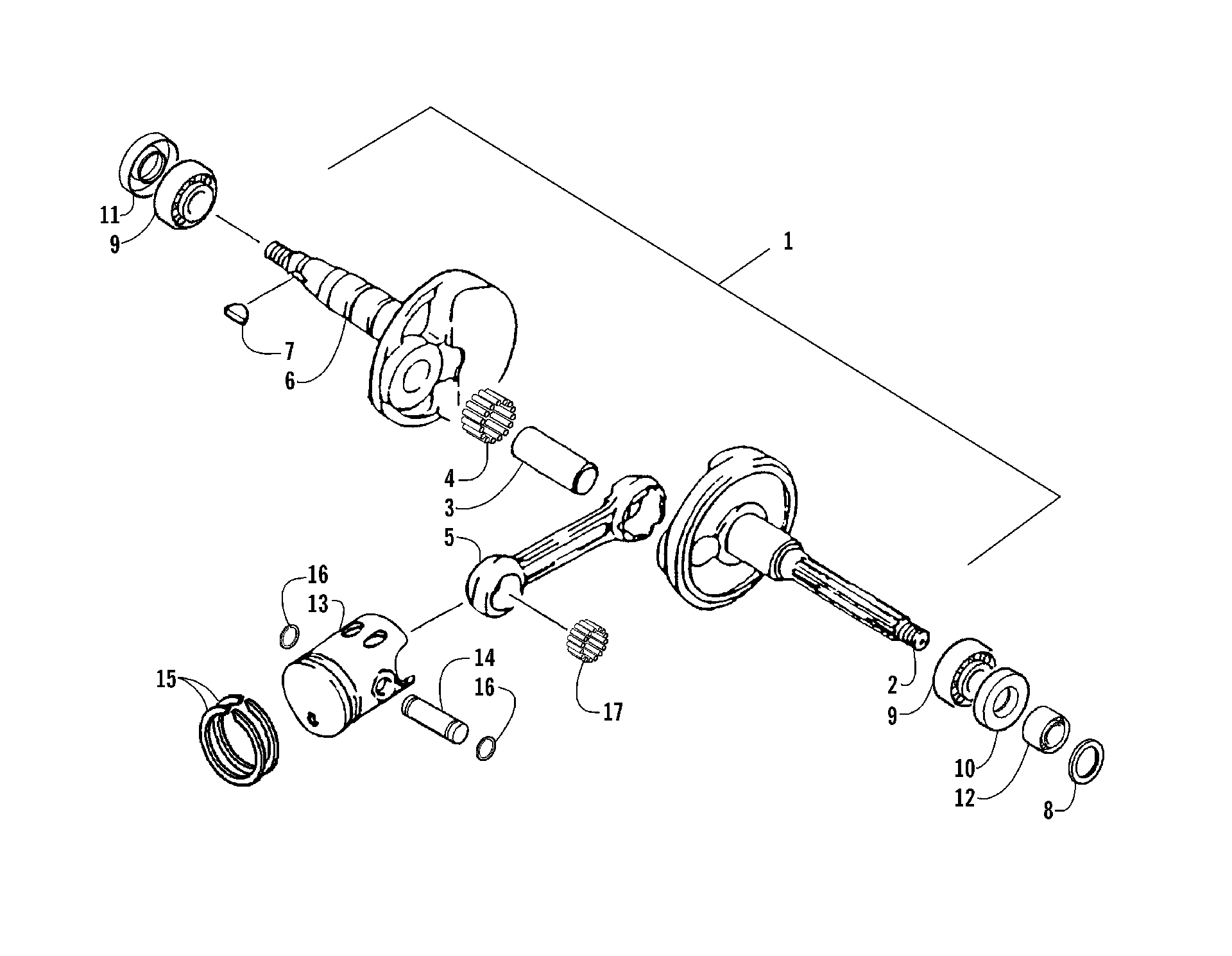 Коленчатый вал AND PISTON ASSEMBLY [78553]