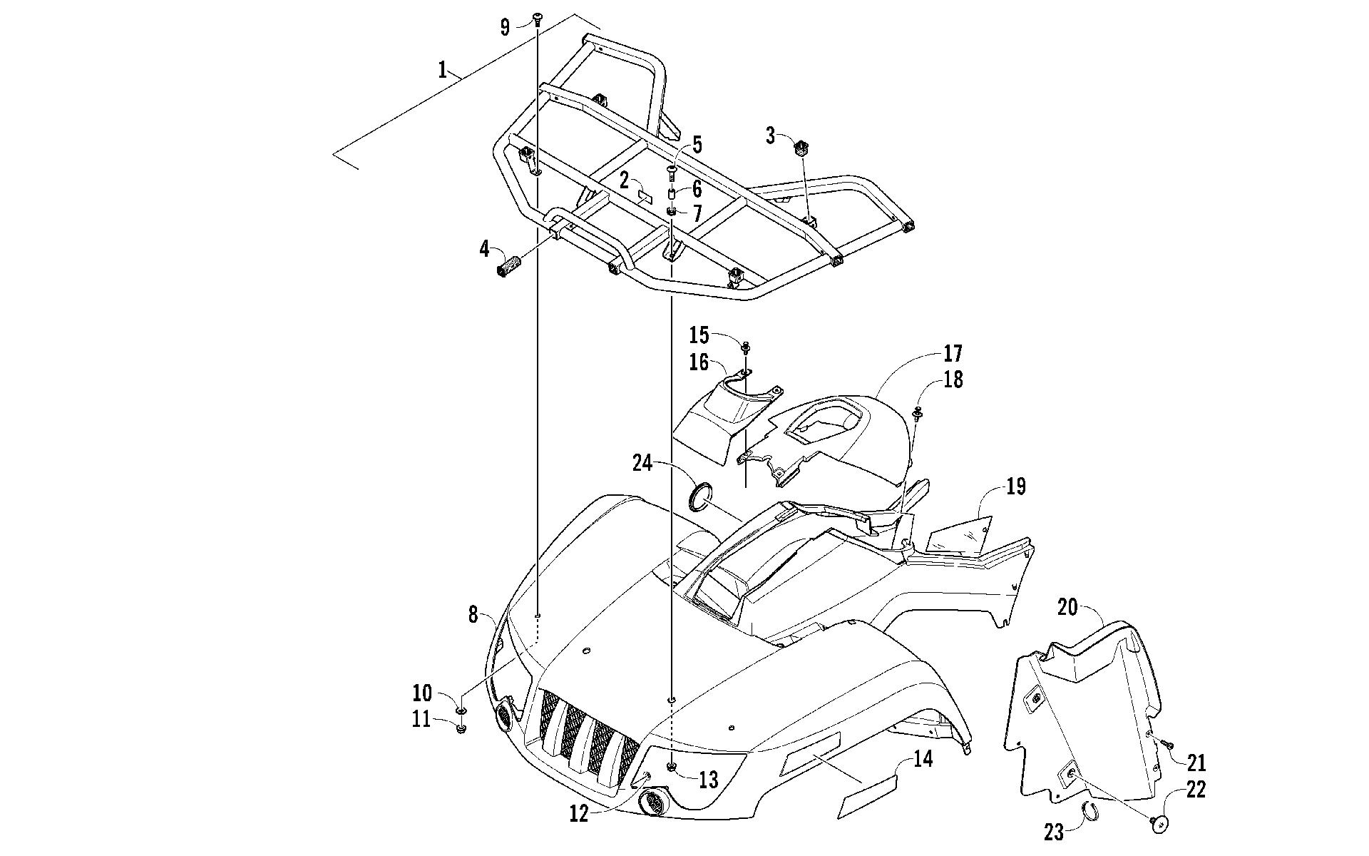 Передняя часть BODY PANEL ASSEMBLY [83823]
