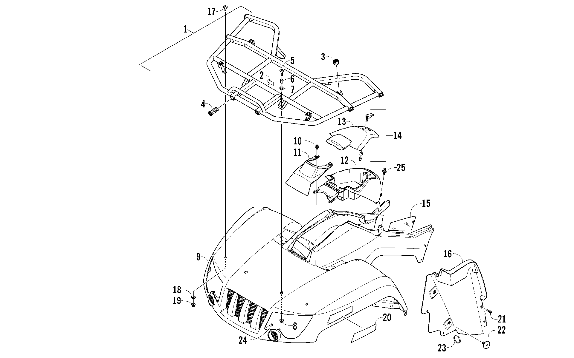 Передняя часть BODY PANEL ASSEMBLY [85182]