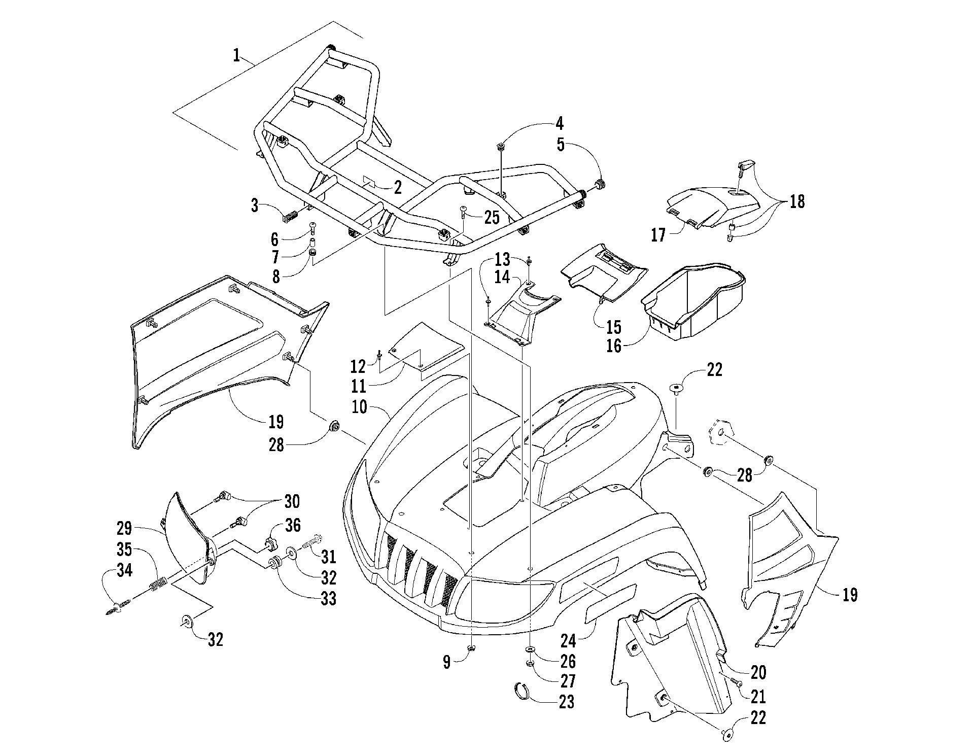 Передняя часть BODY PANEL ASSEMBLY [85549]
