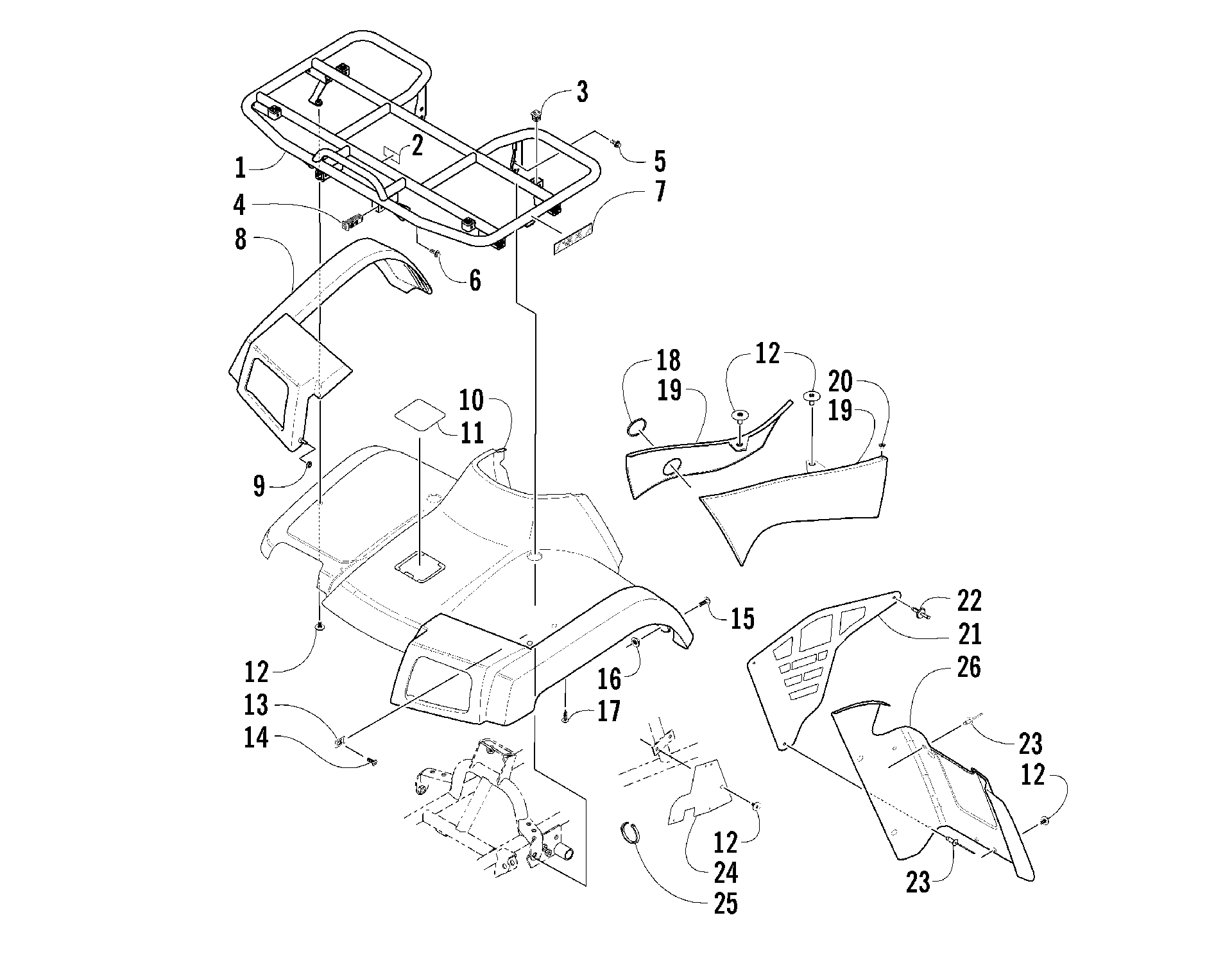 Передняя часть BODY PANEL ASSEMBLY [81166]
