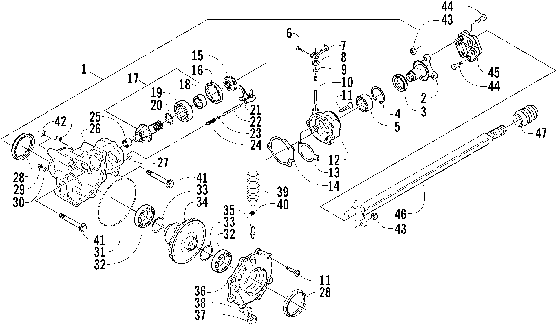 Передняя часть DRIVE GEARCASE ASSEMBLY [77856]