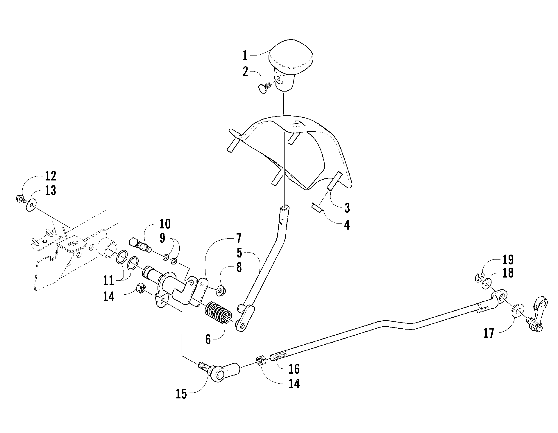 Задняя передача SHIFT LEVER ASSEMBLY [85824]