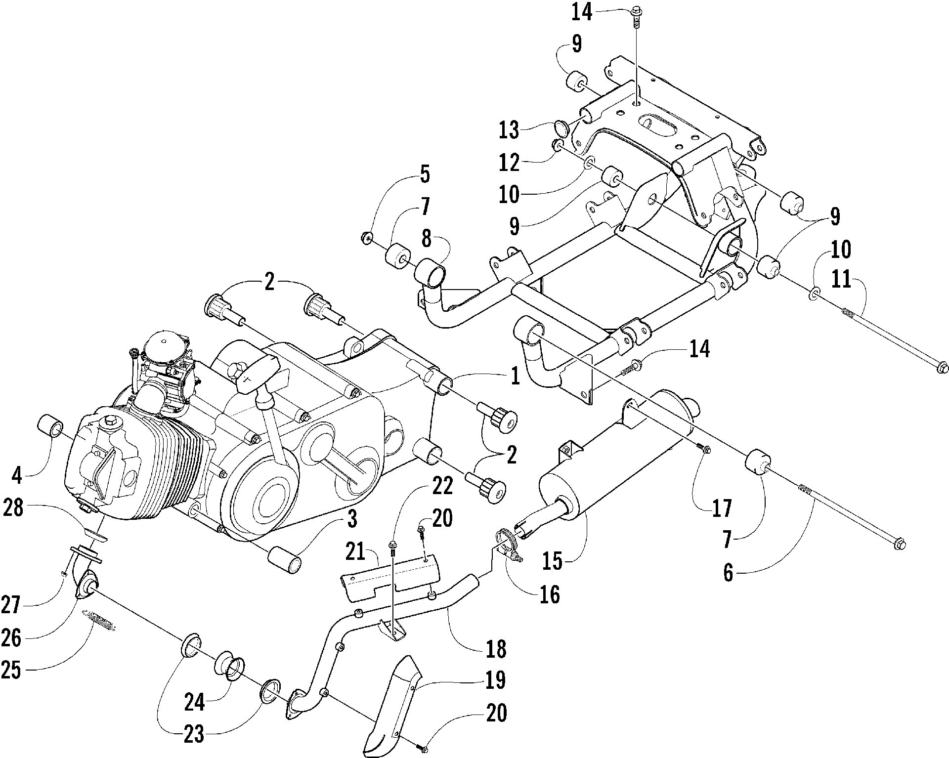 Двигатель AND RELATED PARTS [77811]