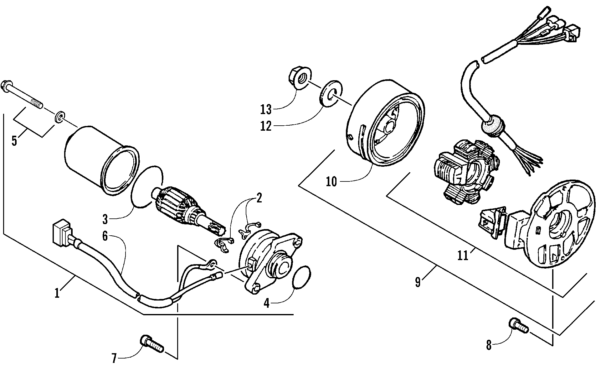 Магнето AND STARTER MOTOR ASSEMBLY [78575]