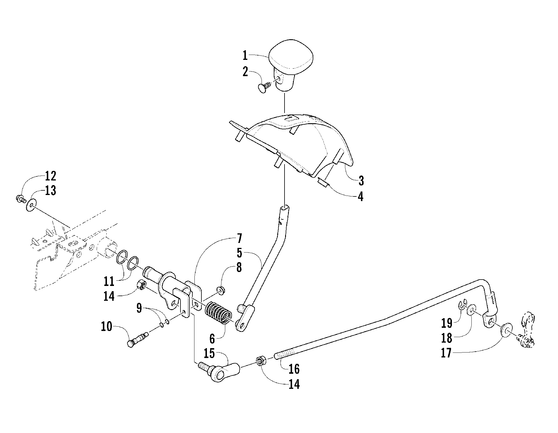 Задняя передача SHIFT LEVER ASSEMBLY [83730]