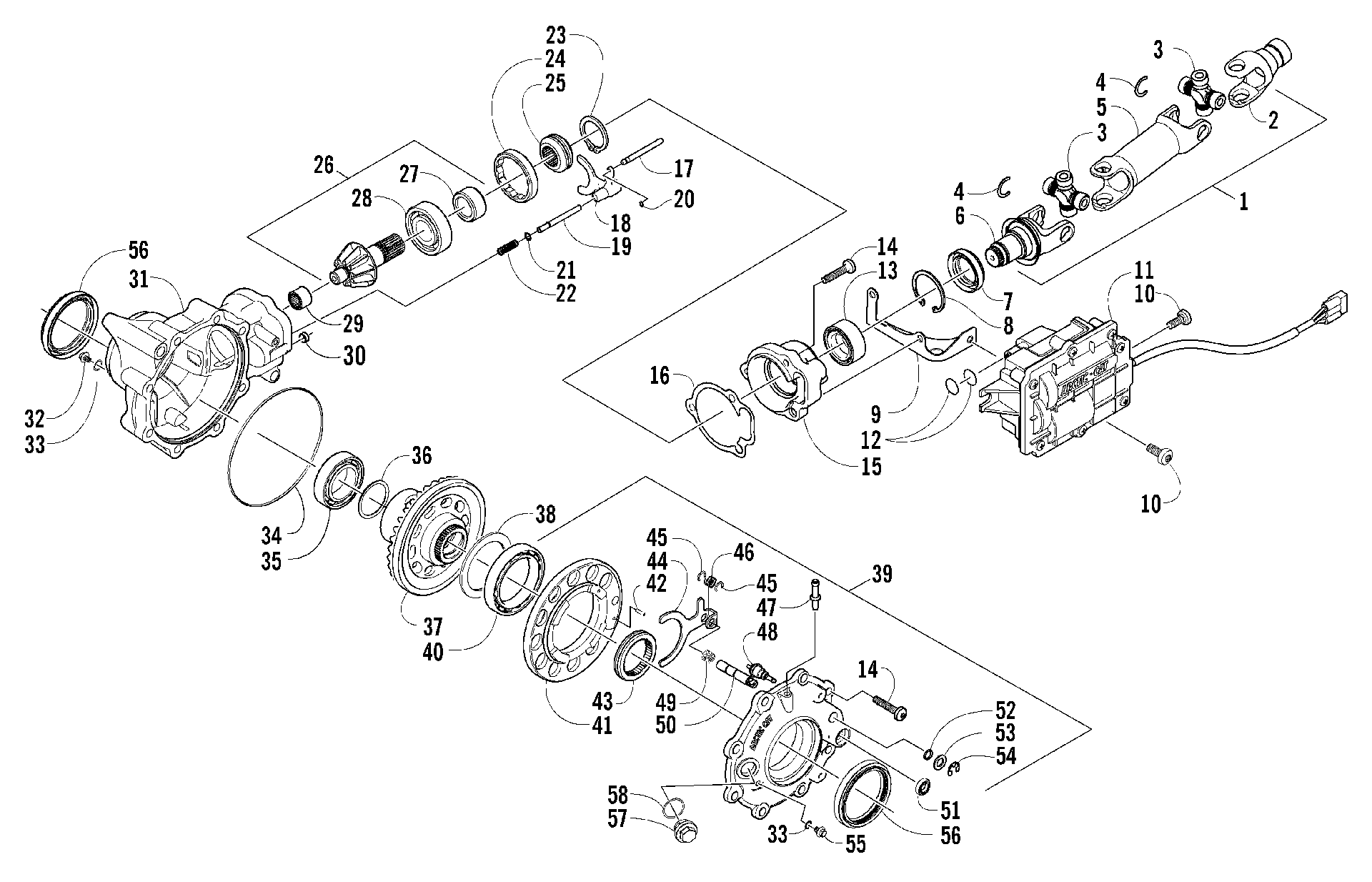 Передняя часть DRIVE GEARCASE ASSEMBLY [83667]