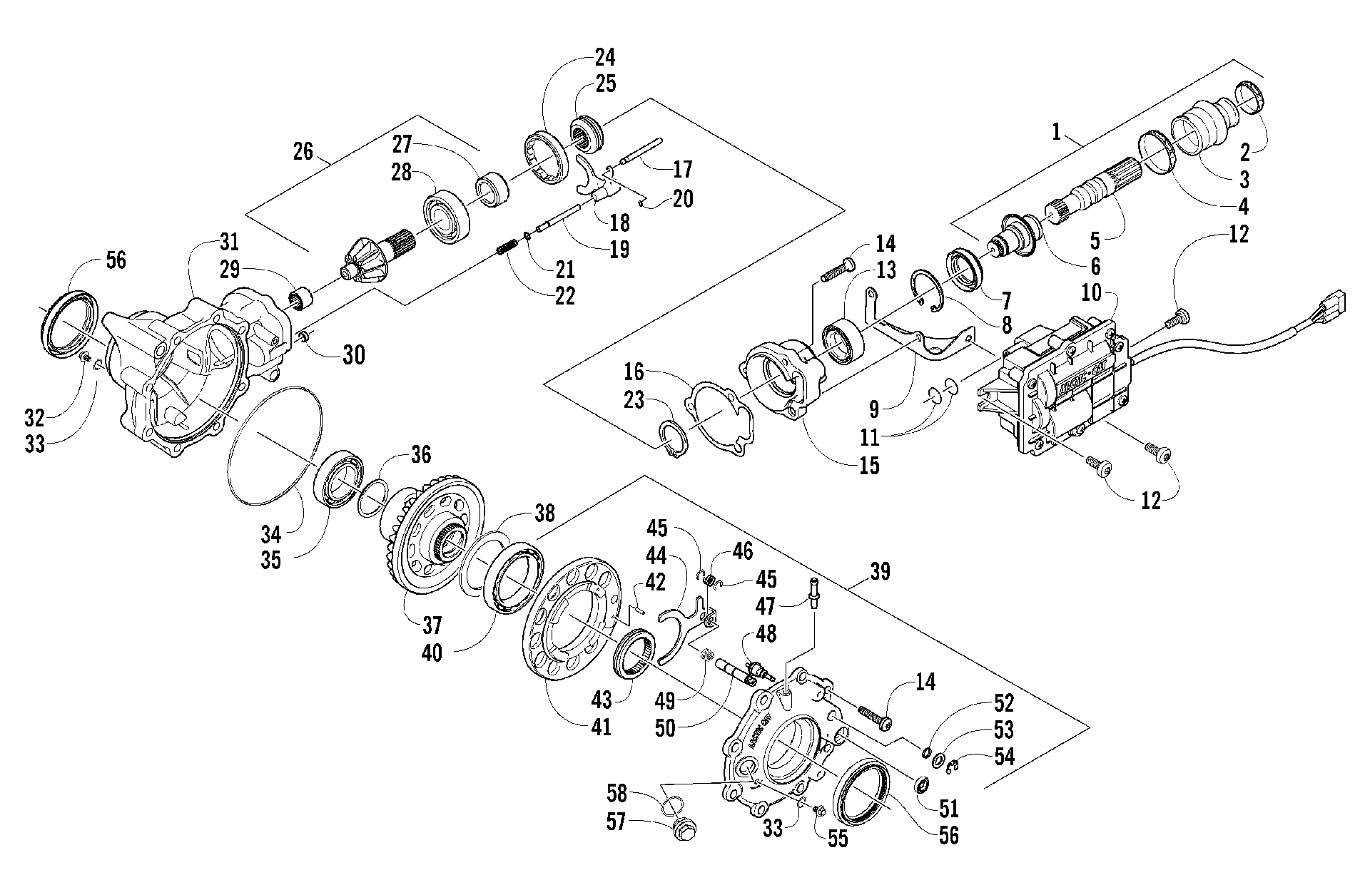 Передняя часть DRIVE GEARCASE ASSEMBLY [83552]