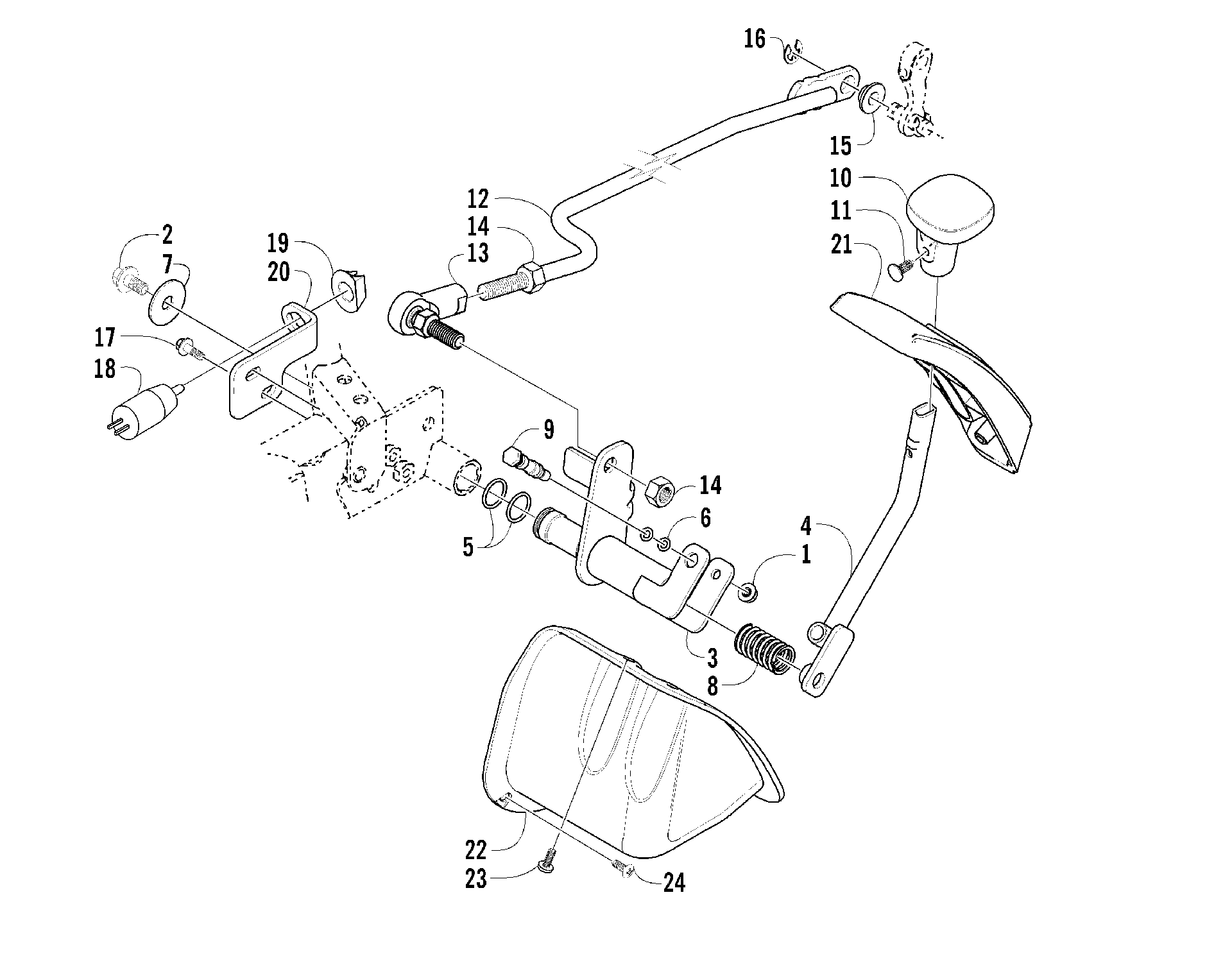 Задняя передача SHIFT LEVER ASSEMBLY [81144]