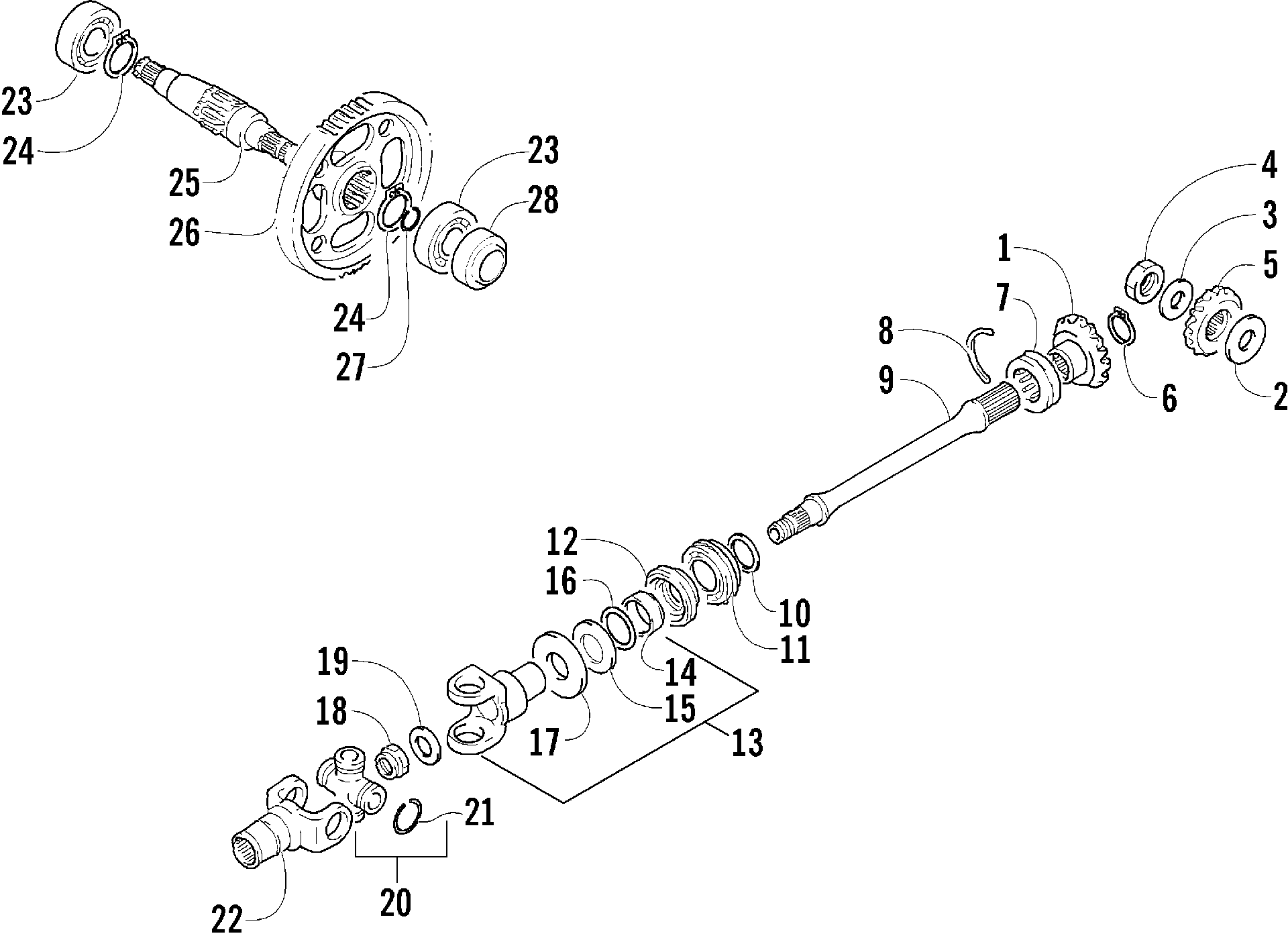 SECONDARY передача / OUTPUT SHAFT узел [77946]