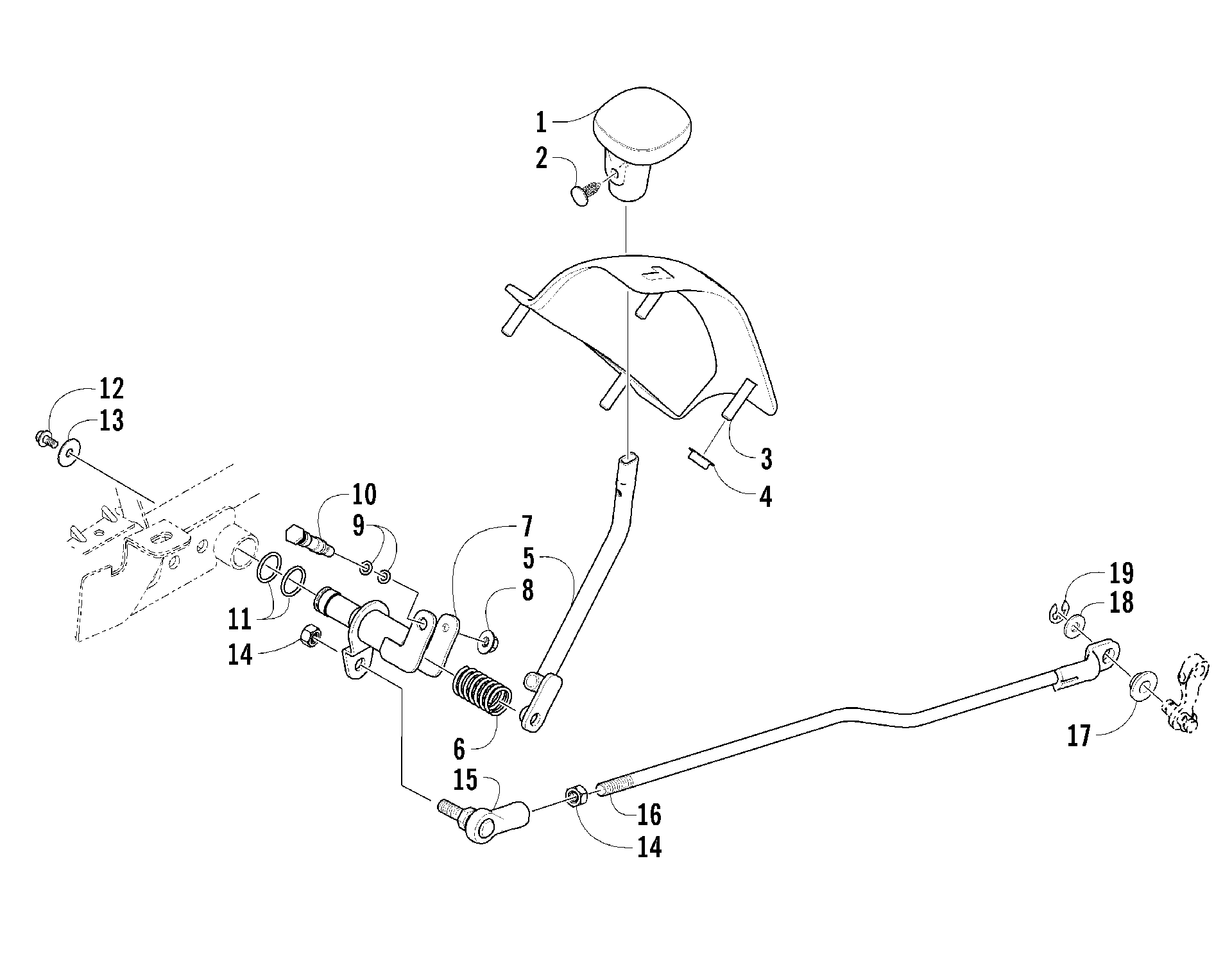 Задняя передача SHIFT LEVER ASSEMBLY [83996]