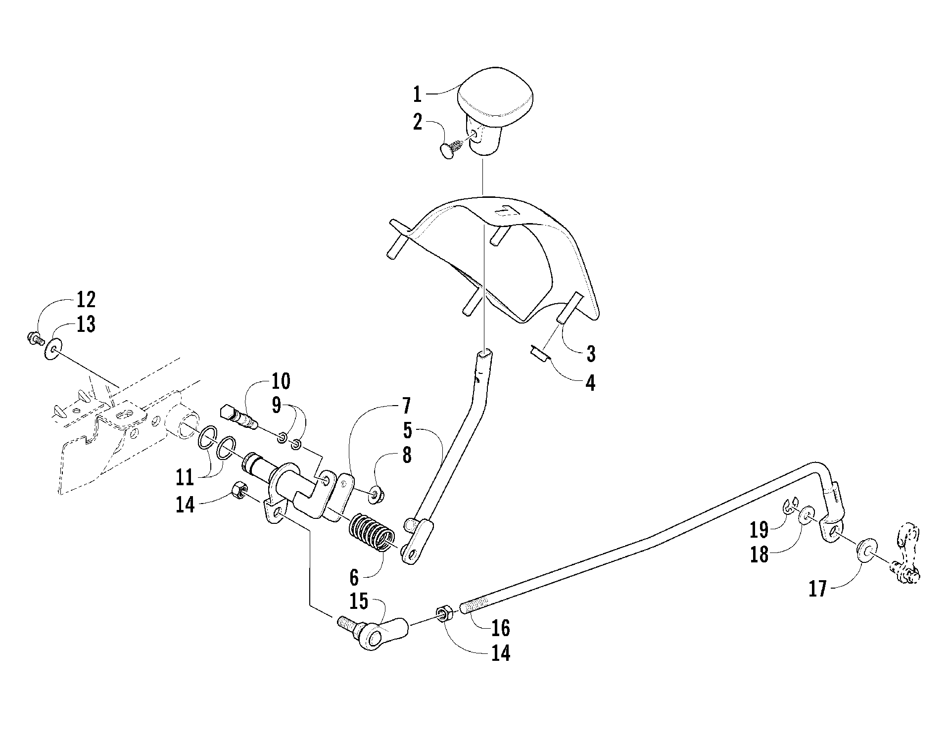 Задняя передача SHIFT LEVER ASSEMBLY [83960]