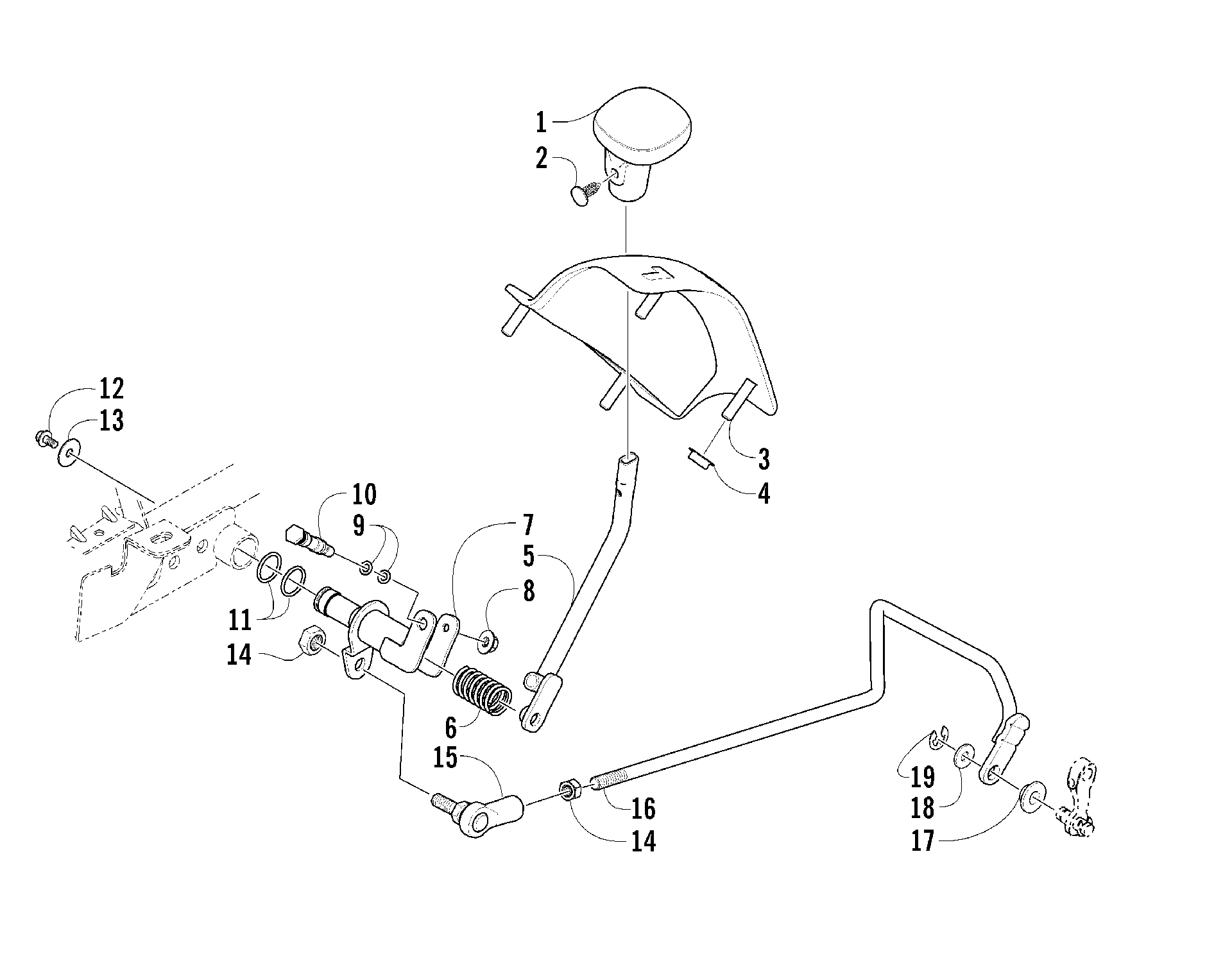 Задняя передача SHIFT LEVER ASSEMBLY [81358]