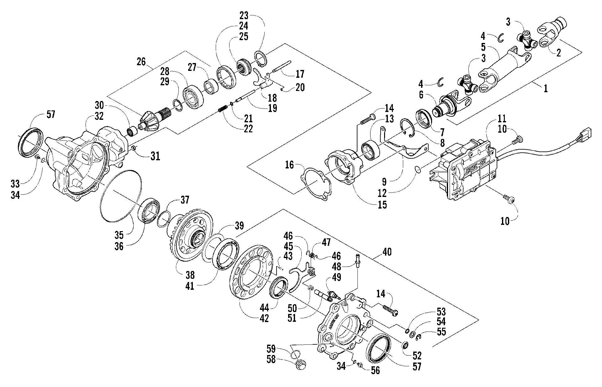 Передняя часть DRIVE GEARCASE ASSEMBLY [83014]