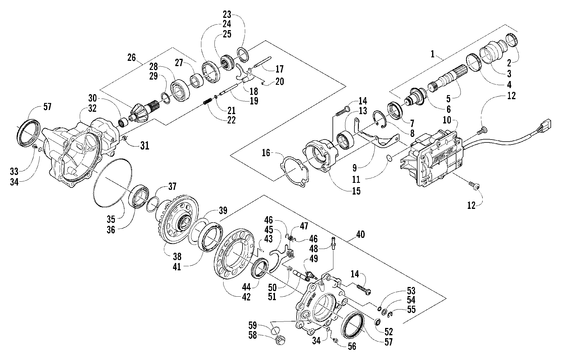 Передняя часть DRIVE GEARCASE ASSEMBLY [81336]