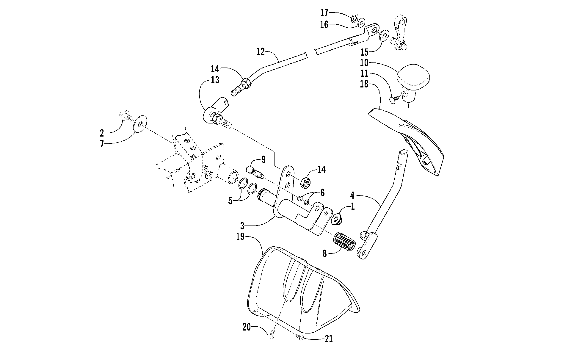 Задняя передача SHIFT LEVER ASSEMBLY [81228]