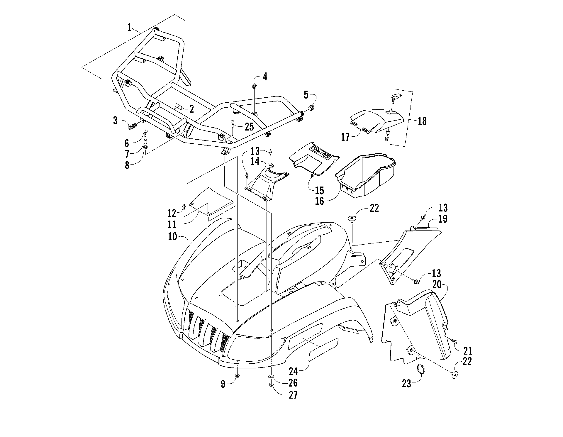 Передняя часть BODY PANEL ASSEMBLY [81309]