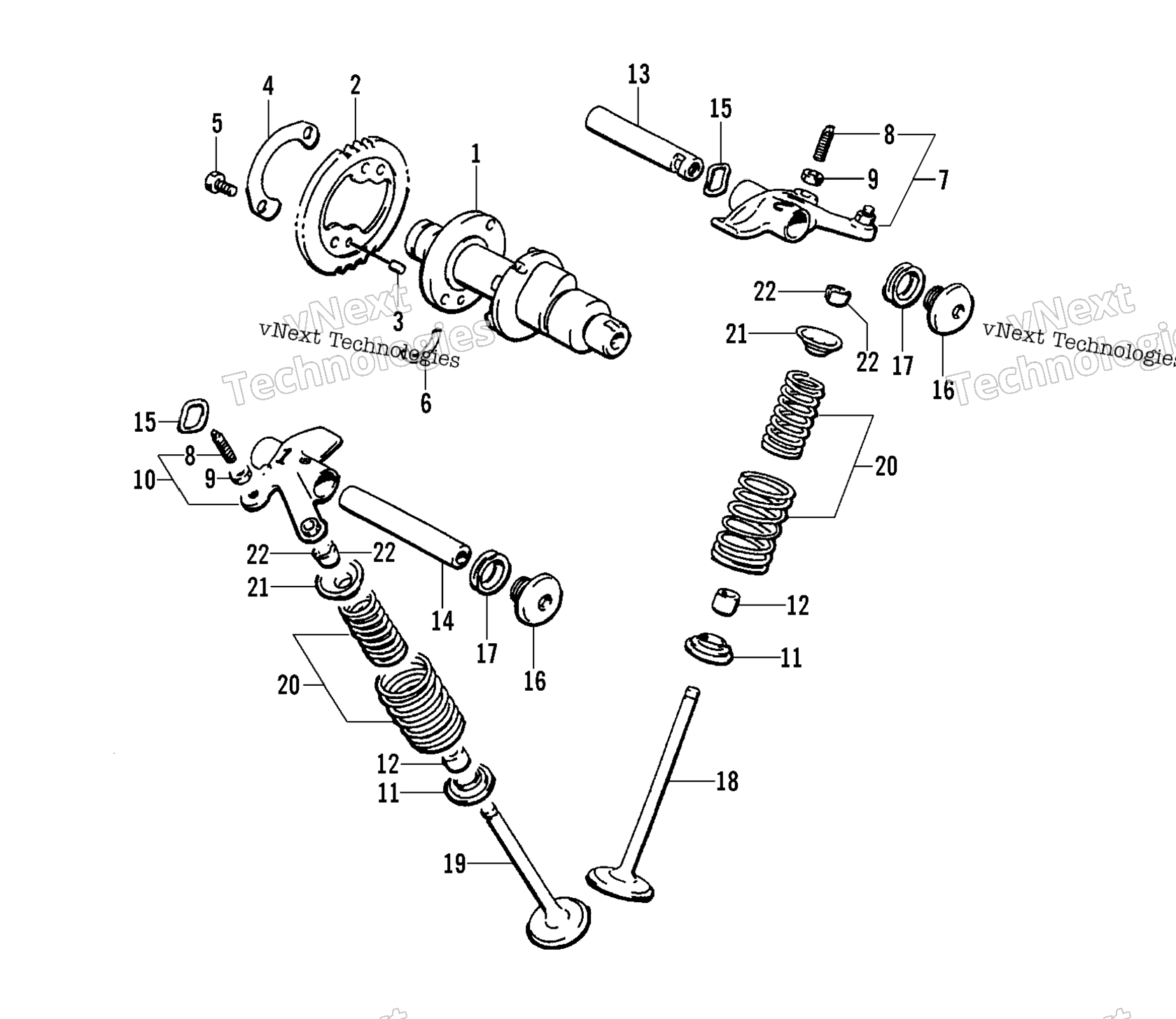 CAMSHAFT / клапан узел