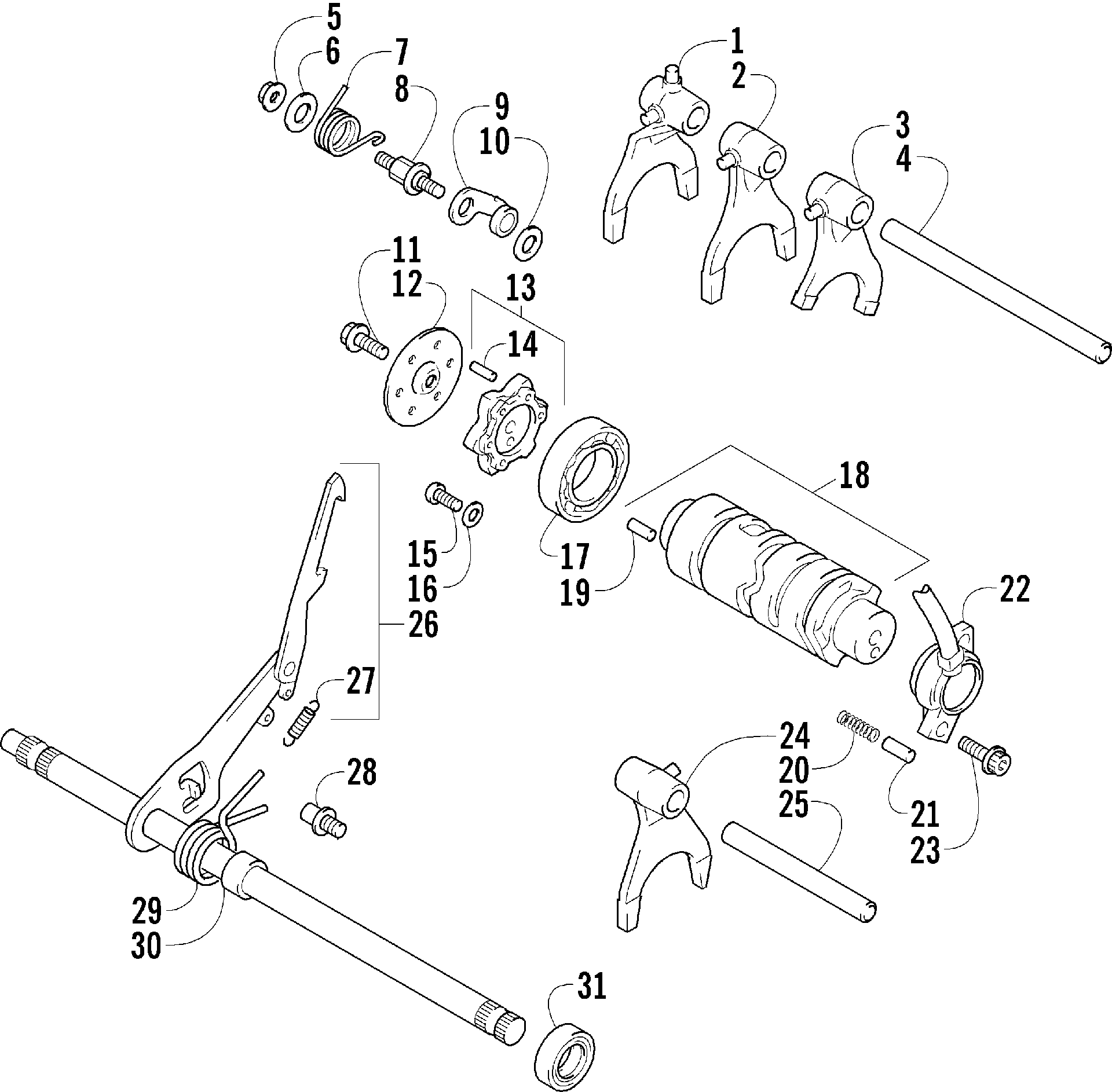 передача Shifting ASSEMBLY [55505]