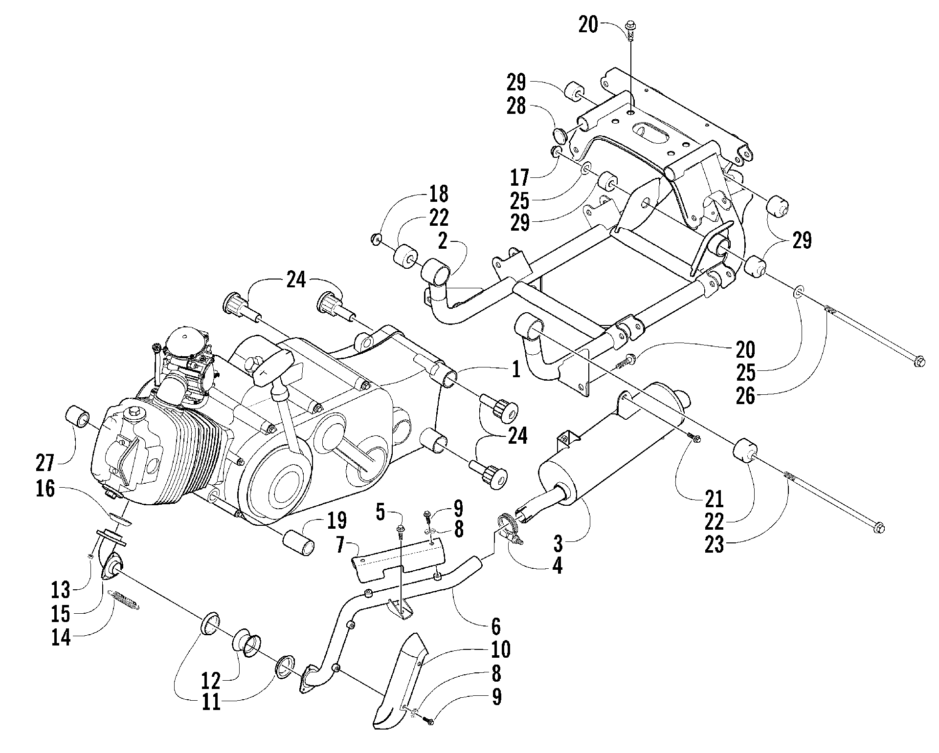 Двигатель AND RELATED PARTS [54984]
