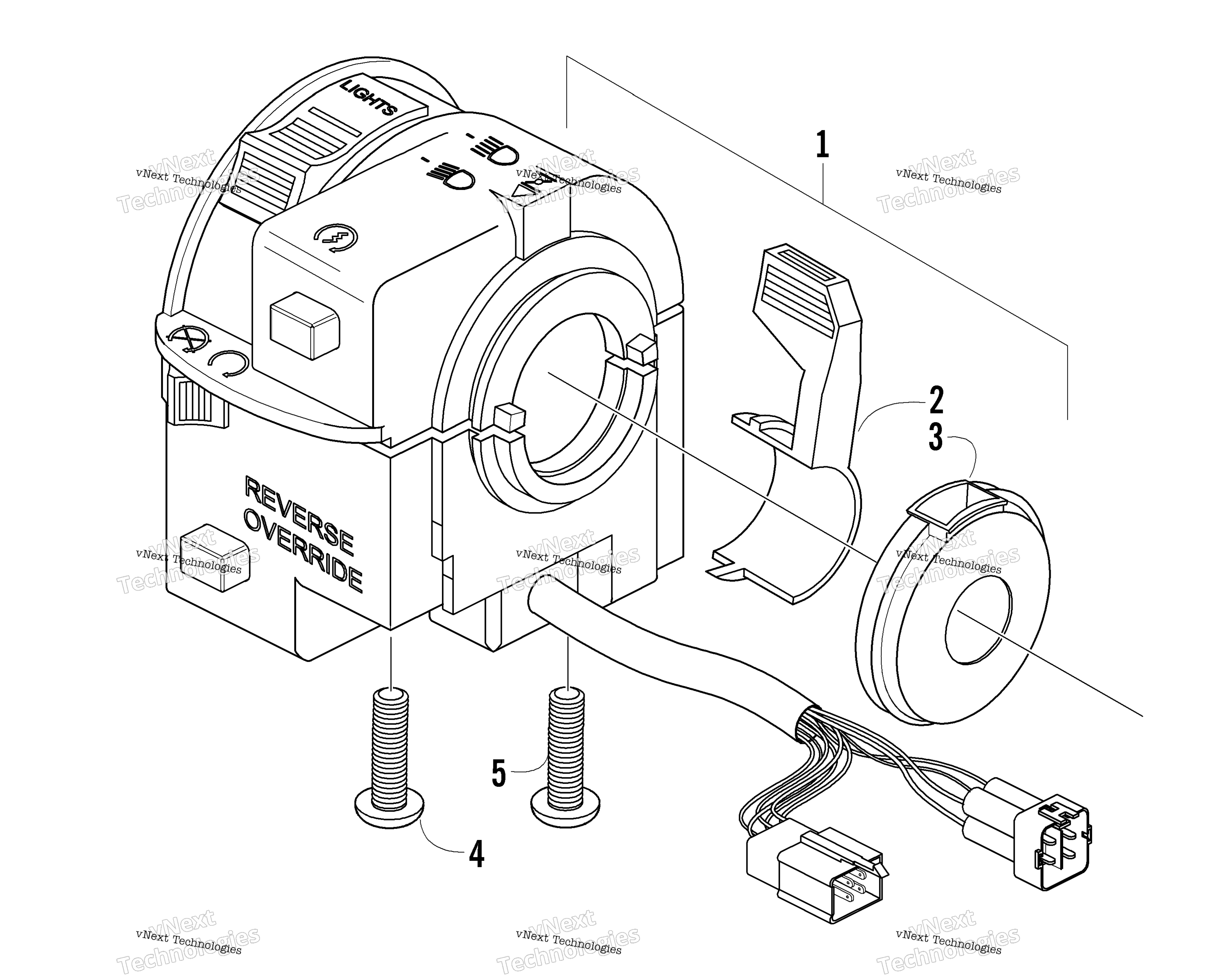Управление SWITCH HOUSING ASSEMBLY