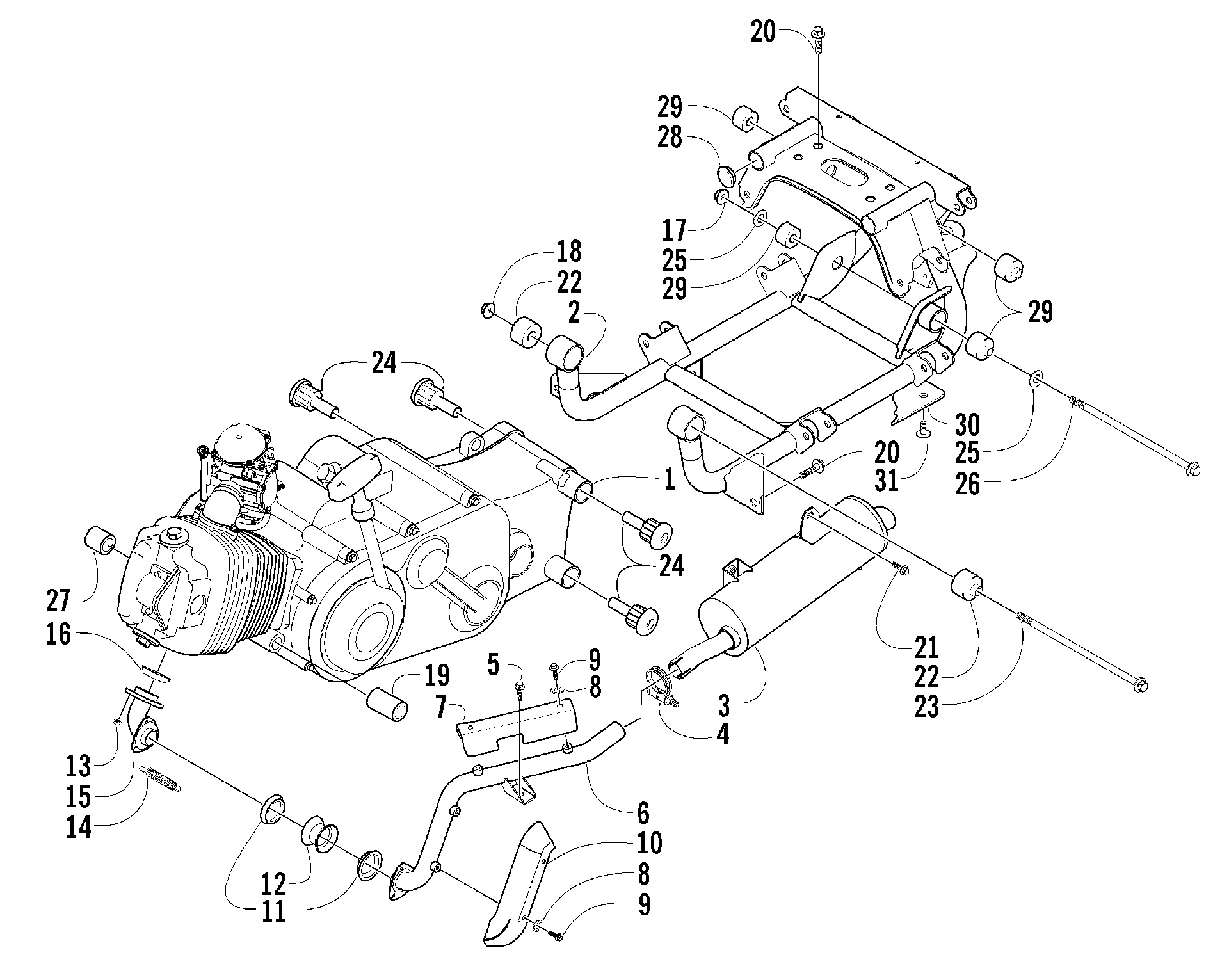 Двигатель AND RELATED PARTS [55028]