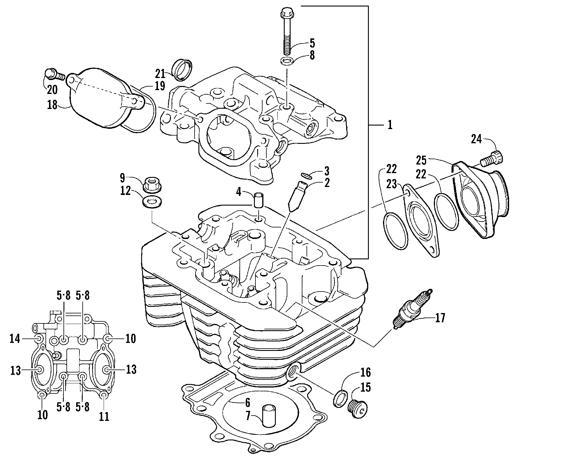 Головка блока цилиндров ASSEMBLY [55523]