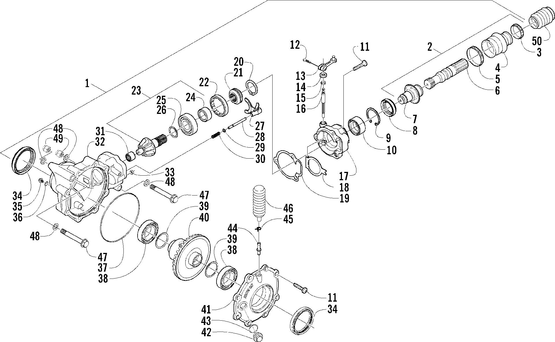 Передняя часть DRIVE GEARCASE ASSEMBLY [78273]