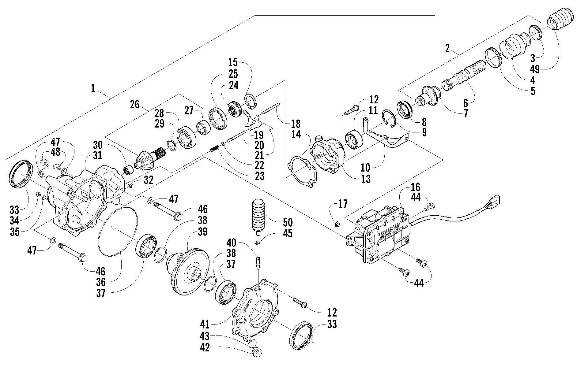 Передняя часть DRIVE GEARCASE ASSEMBLY [78606]