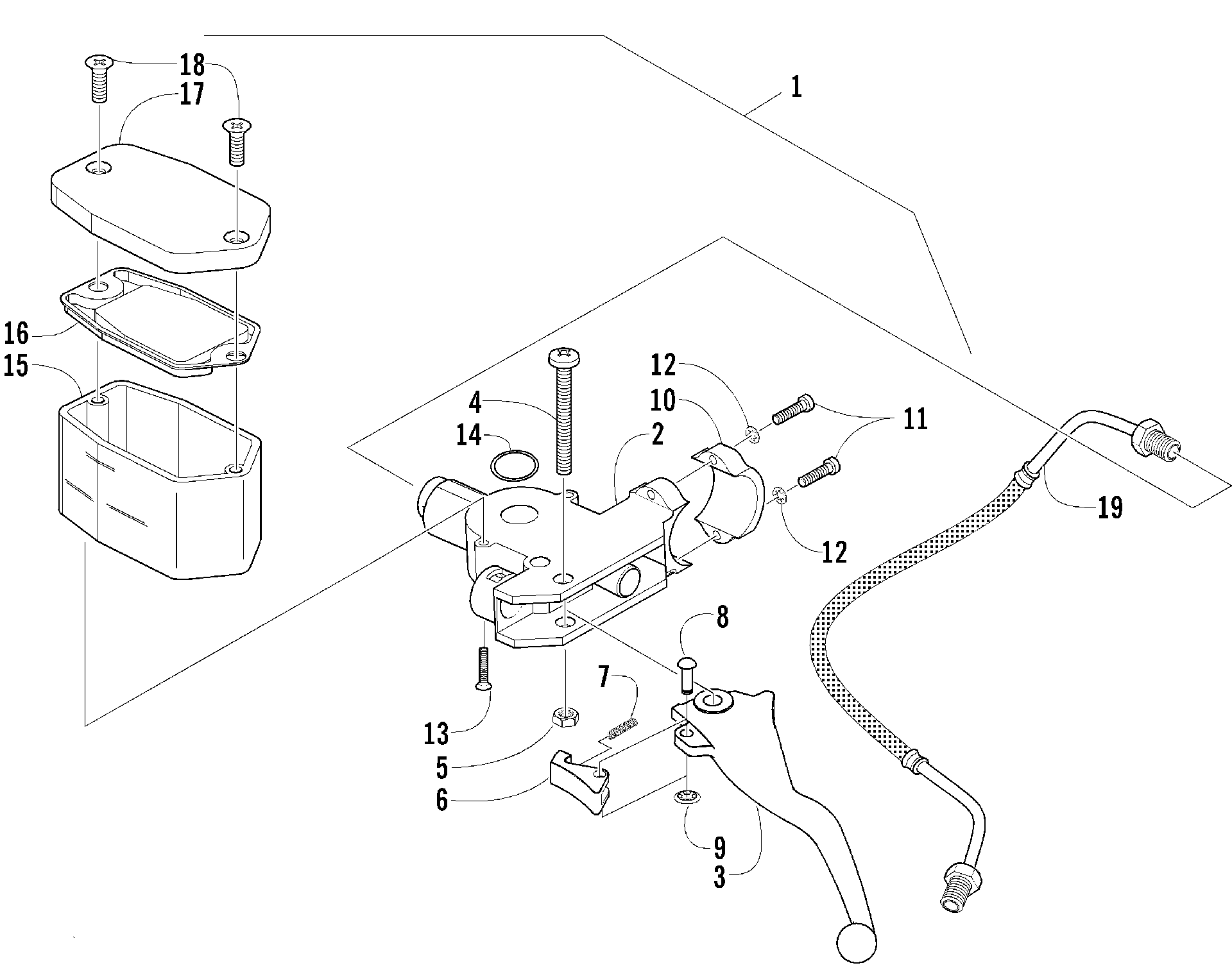 Узел ручного гидротормоза [60005]