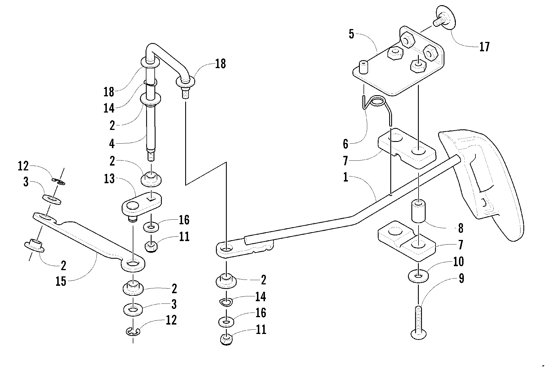 Передняя часть DRIVE SHIFT LINKAGE ASSEMBLY [60140]