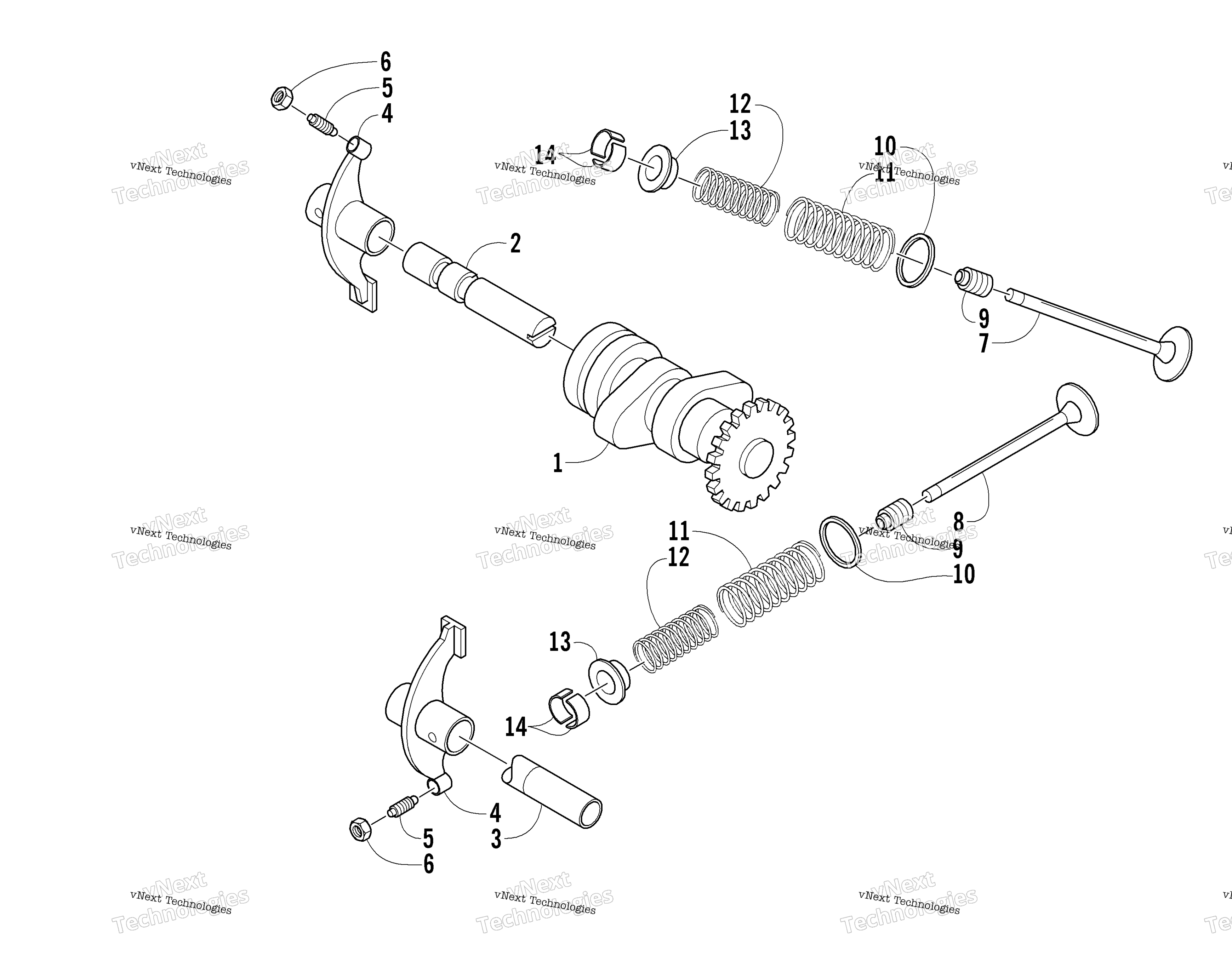 CAMSHAFT / клапан узел
