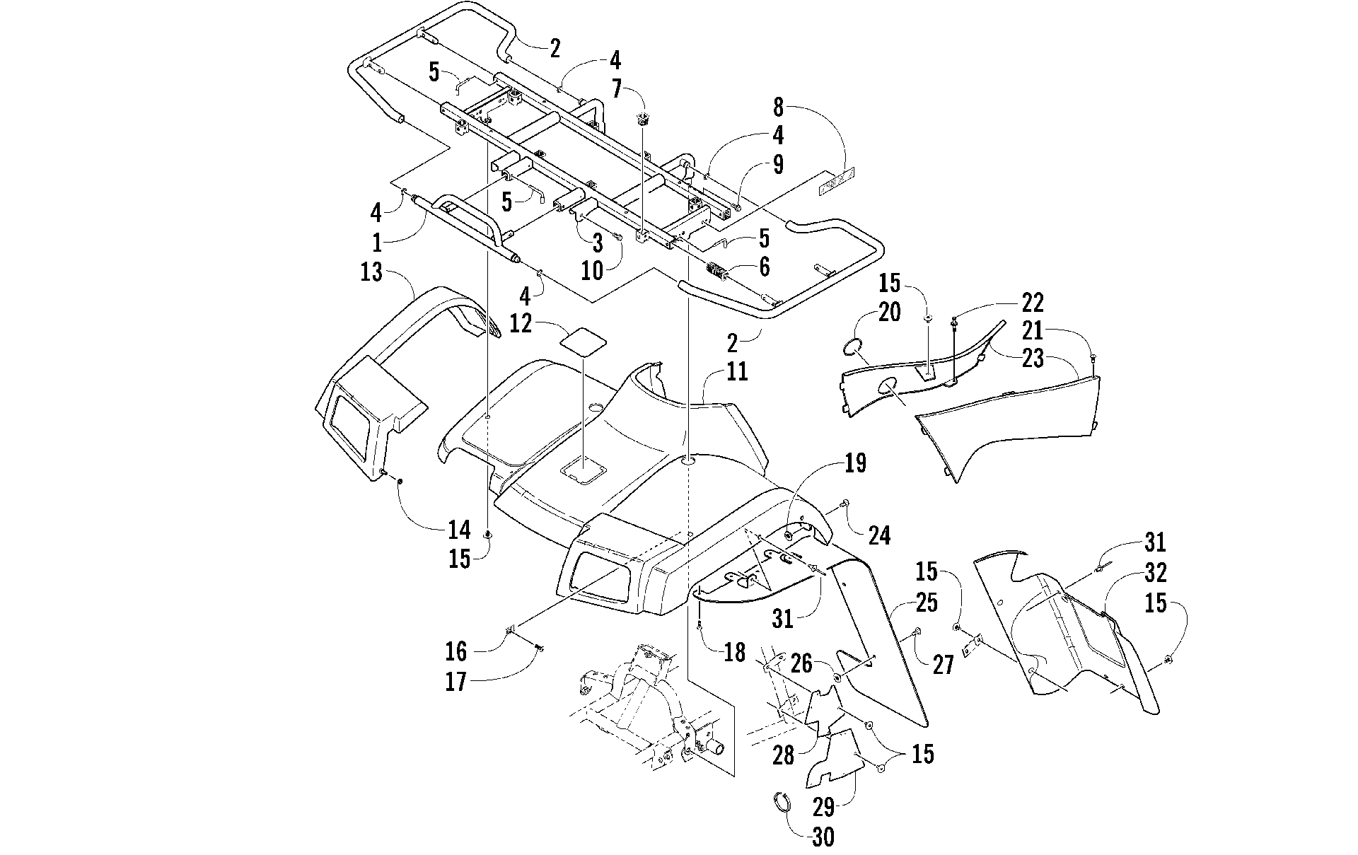 Передняя часть BODY PANEL ASSEMBLY [60220]