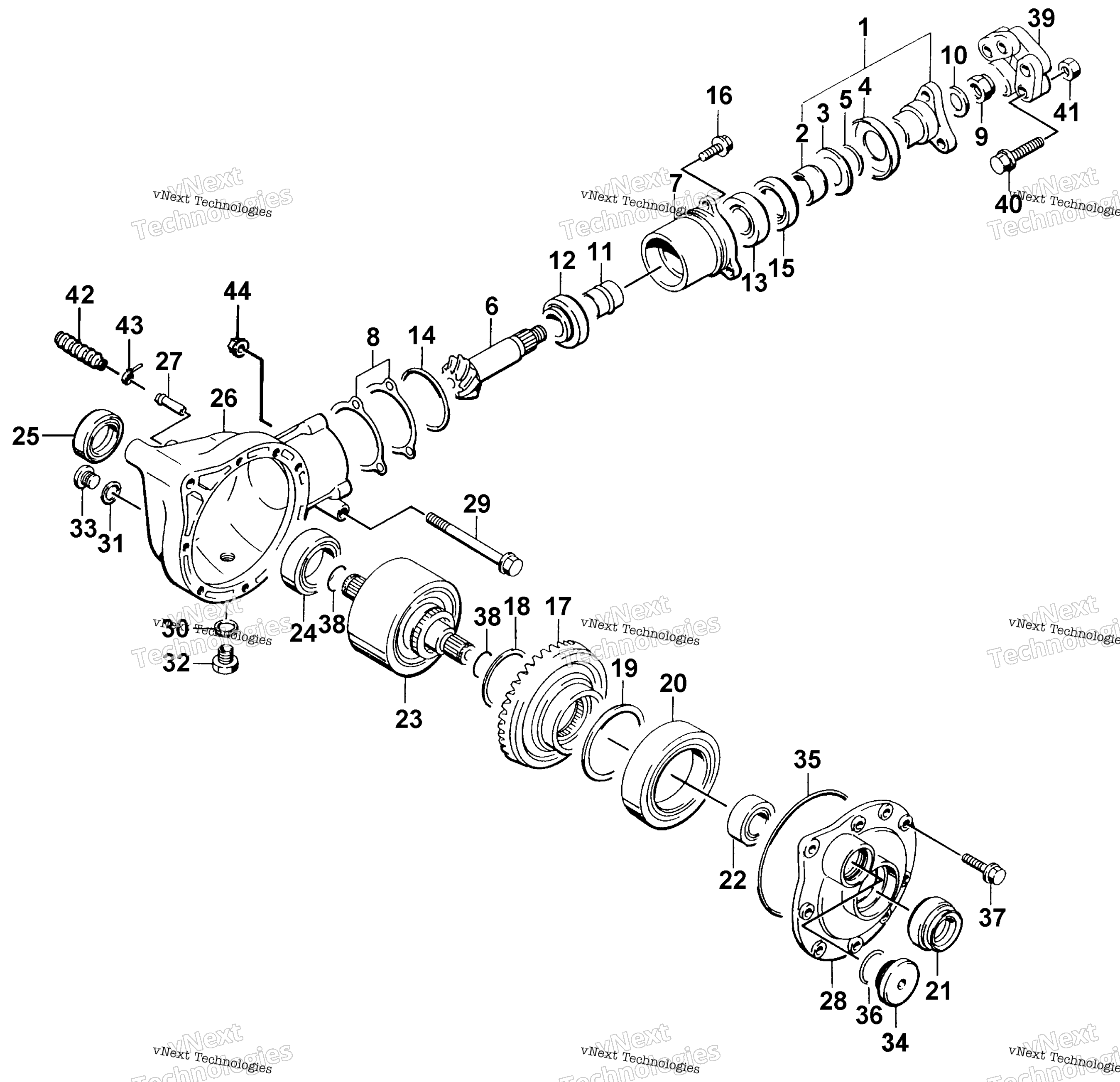 Передняя часть Bevel Gear Assembly