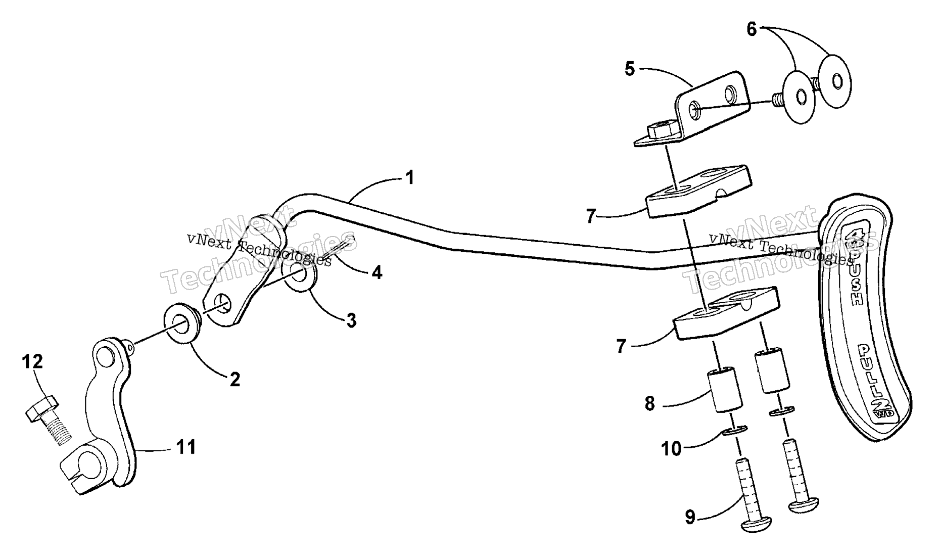 Передняя часть Shift Linkage Assembly