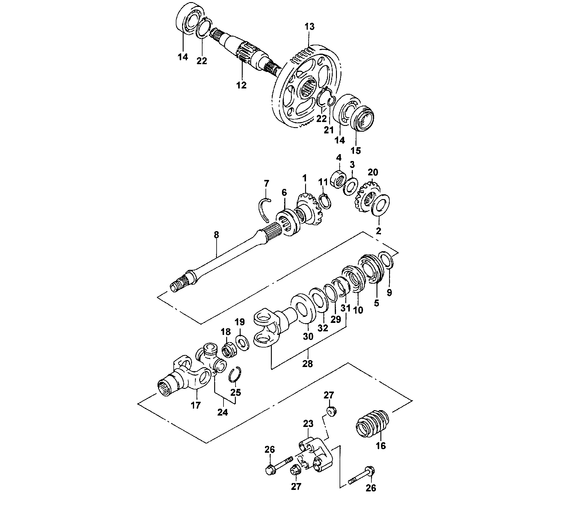 SECONDARY передача / OUTPUT SHAFT узел [54963]