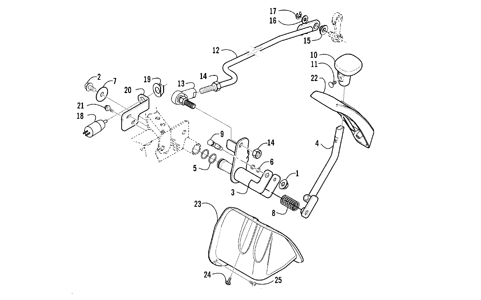 Задняя передача SHIFT LEVER ASSEMBLY [77808]