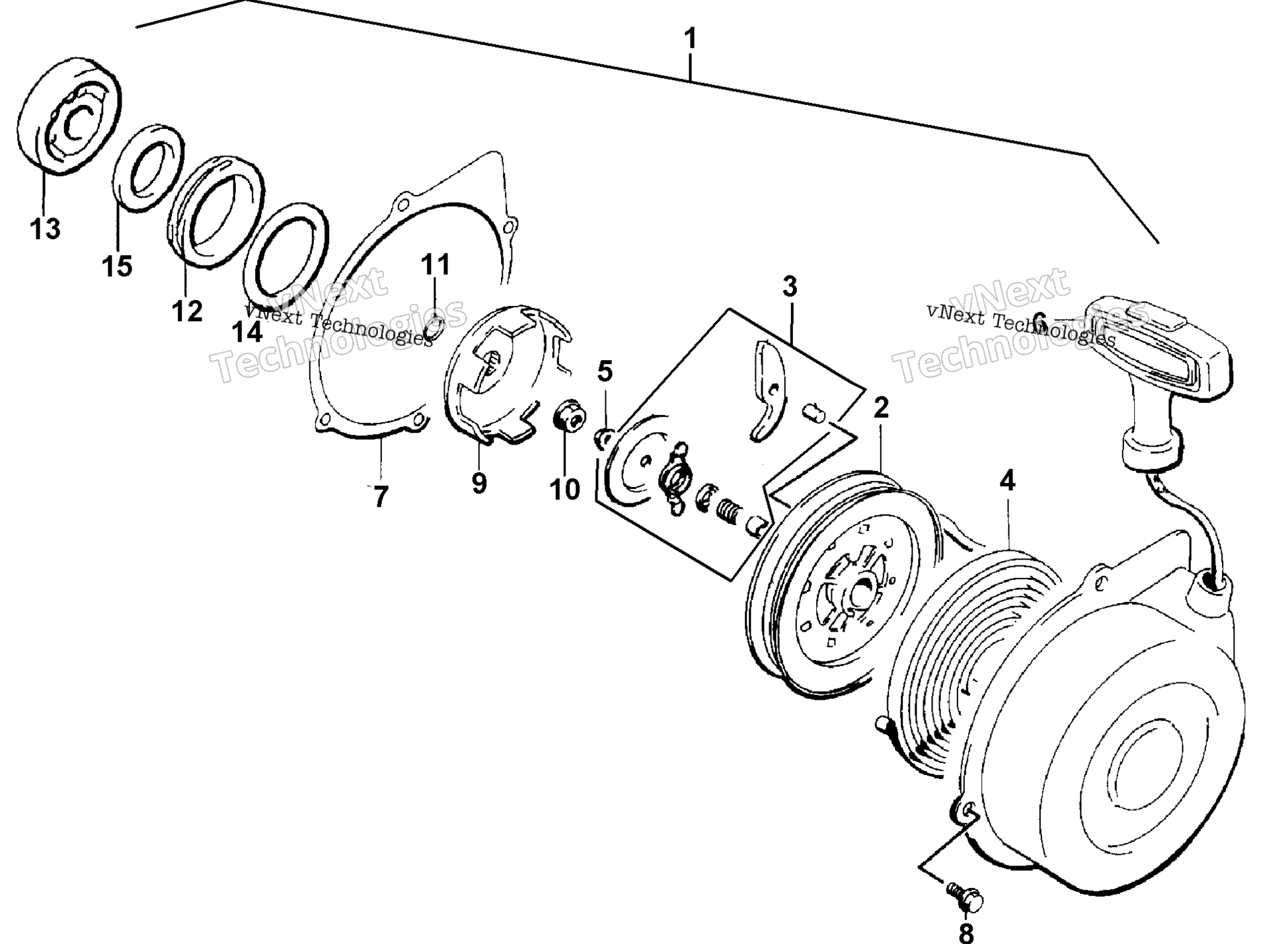 Ручной стартер Starter Assembly