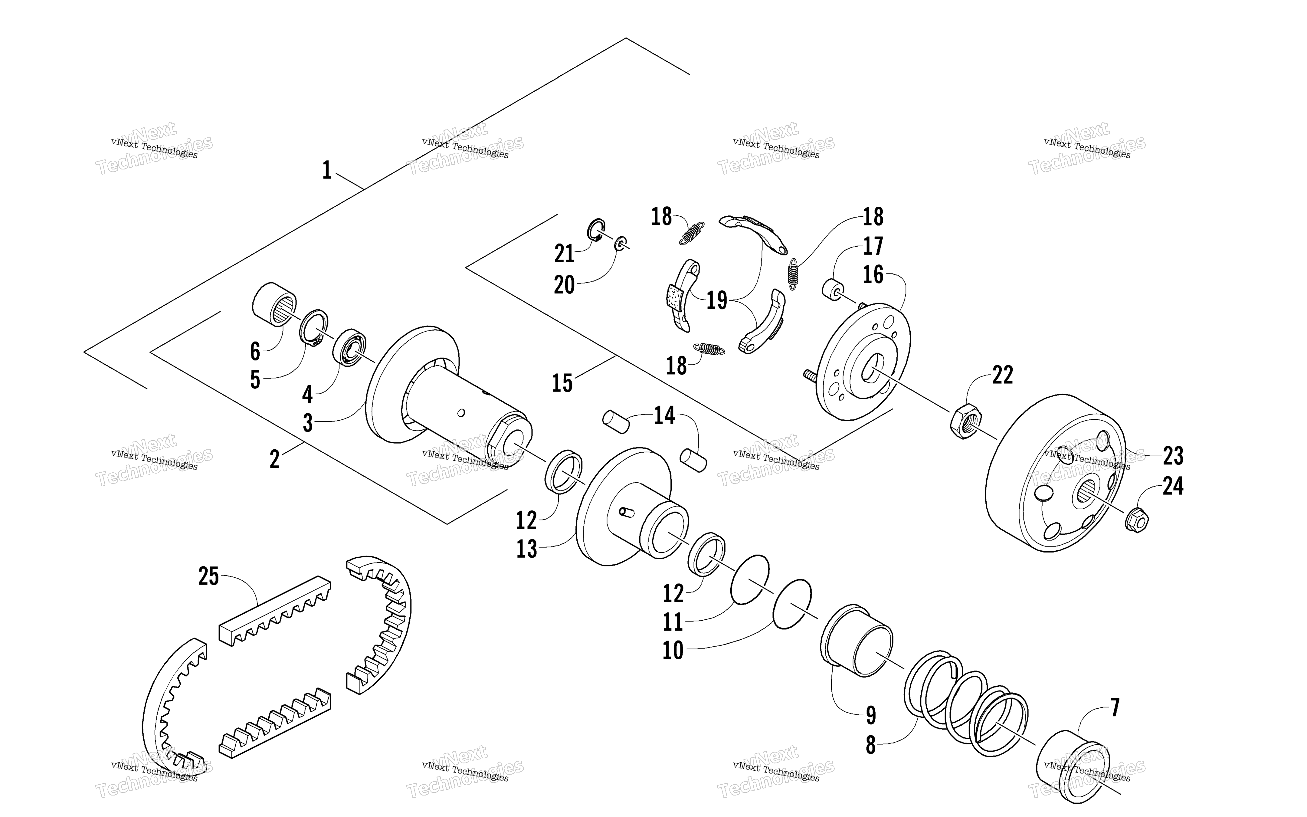 Ведомый Clutch Assembly