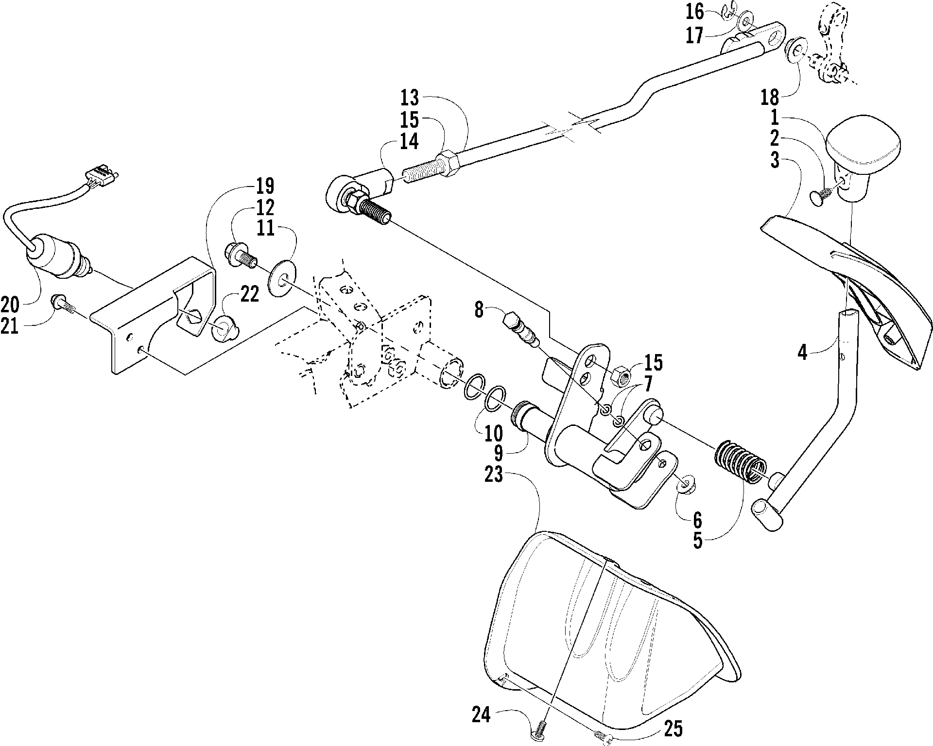 Задняя передача SHIFT LEVER ASSEMBLY [78276]