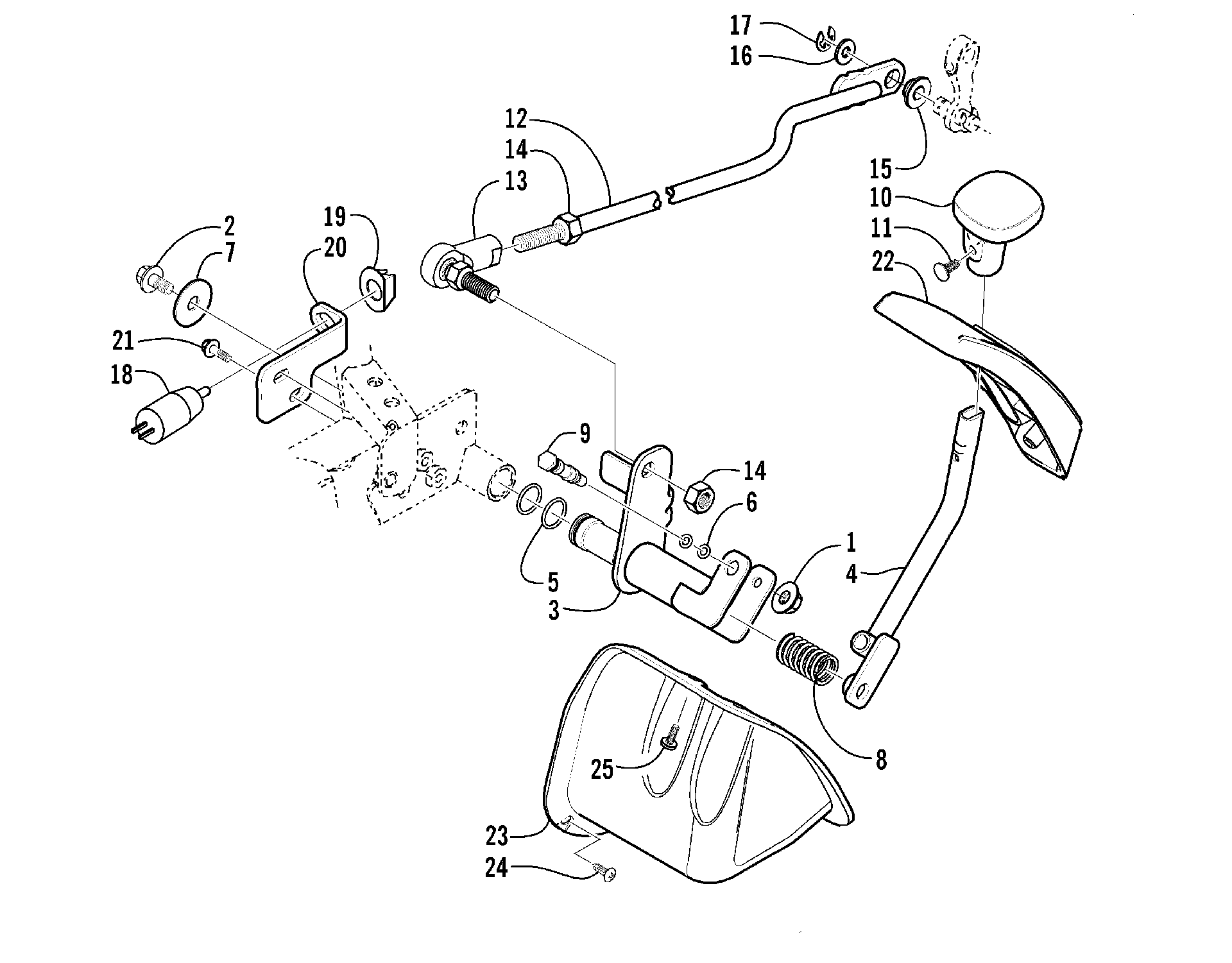 Задняя передача SHIFT LEVER ASSEMBLY [55489]