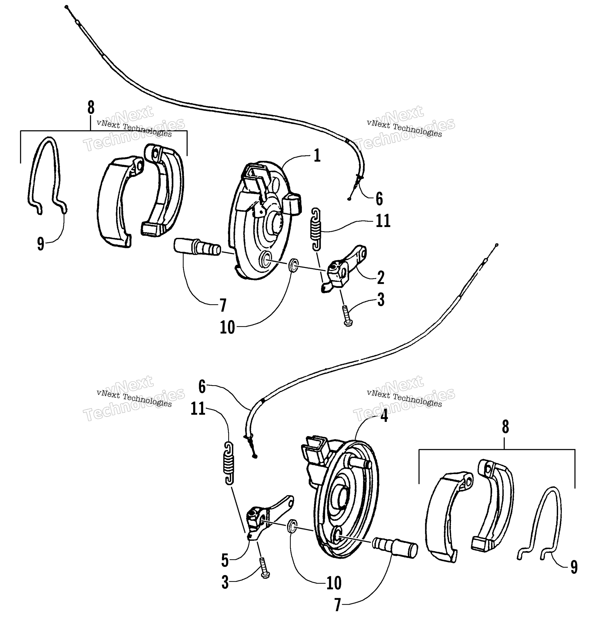 Передняя часть Brake Assembly