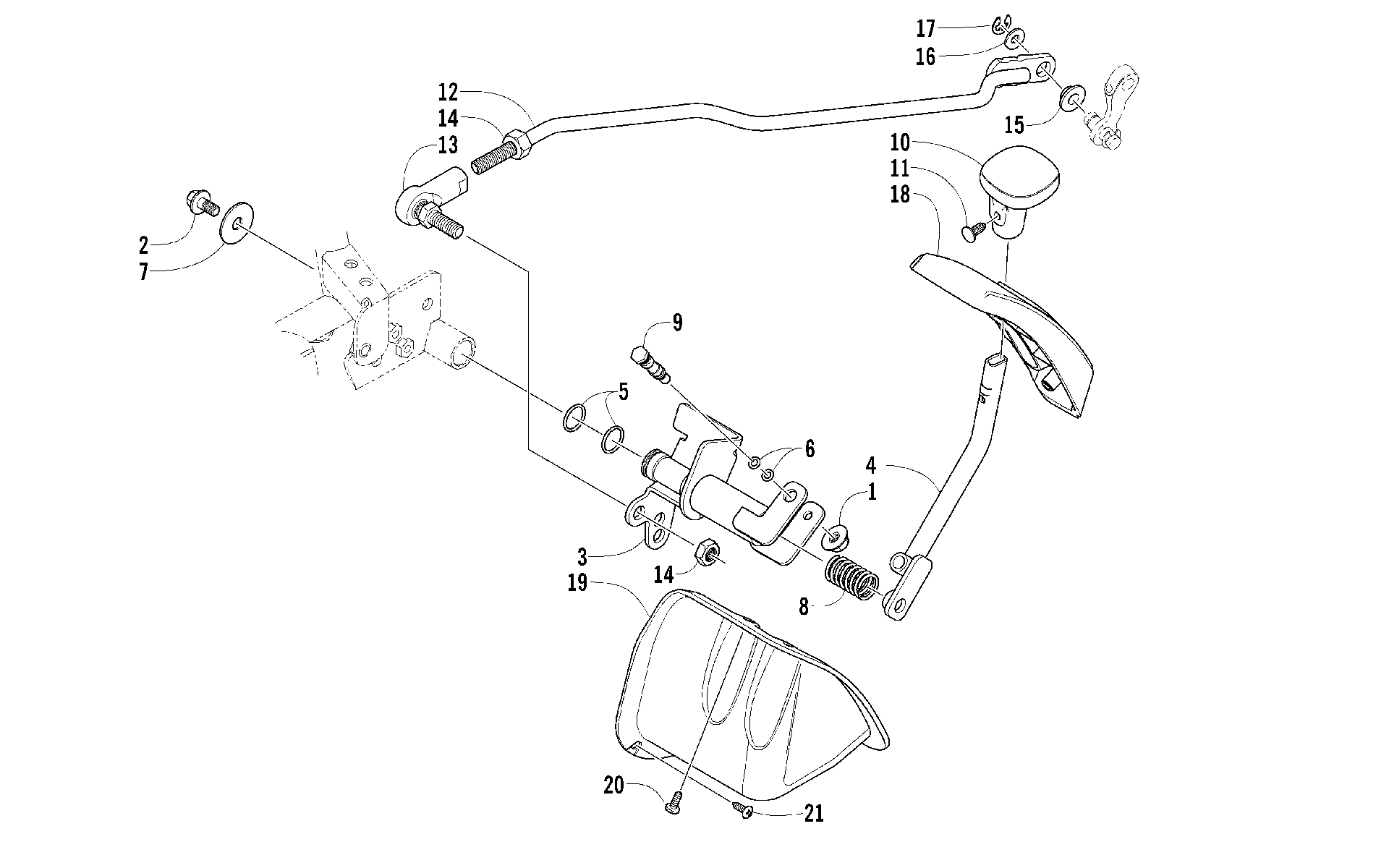 Задняя передача SHIFT LEVER ASSEMBLY [81023]