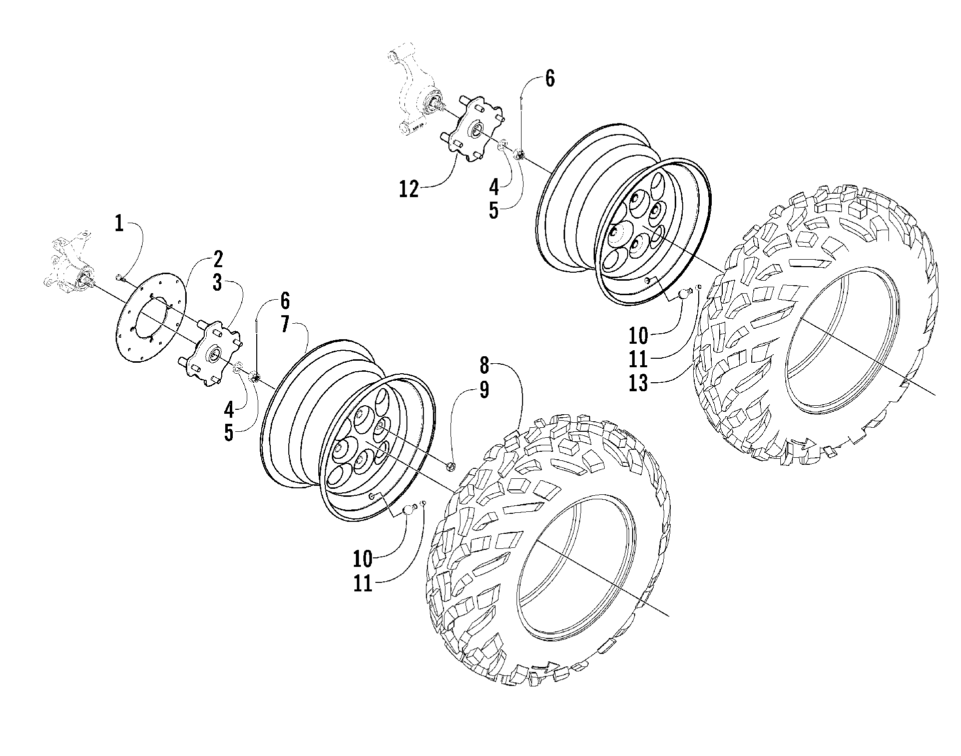 Колесо AND TIRE ASSEMBLY [55017]