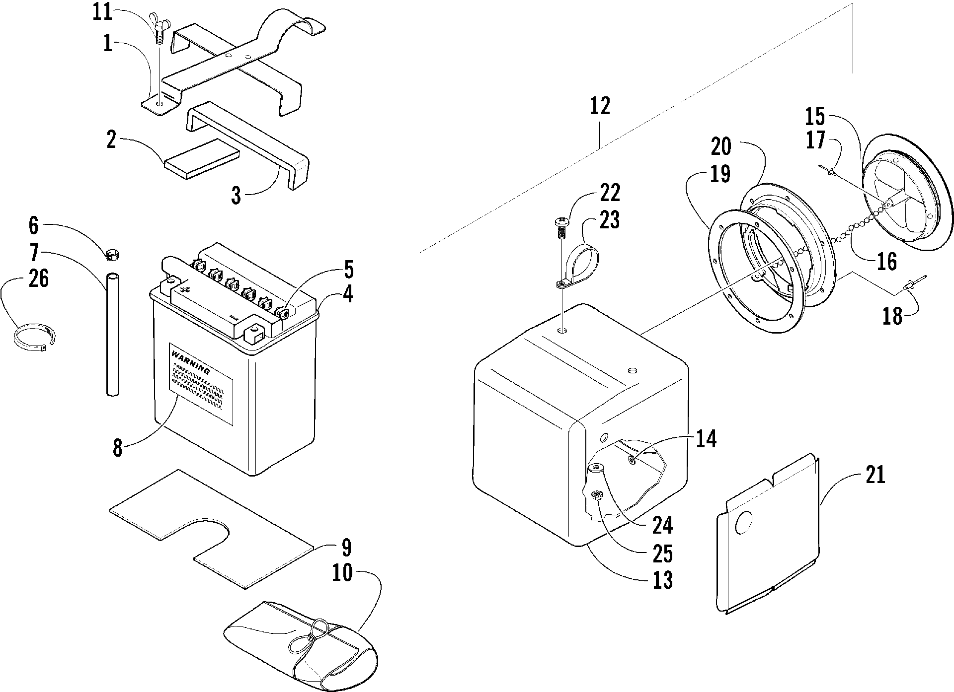 STORAGE BOX и аккумулятор узел [78445]