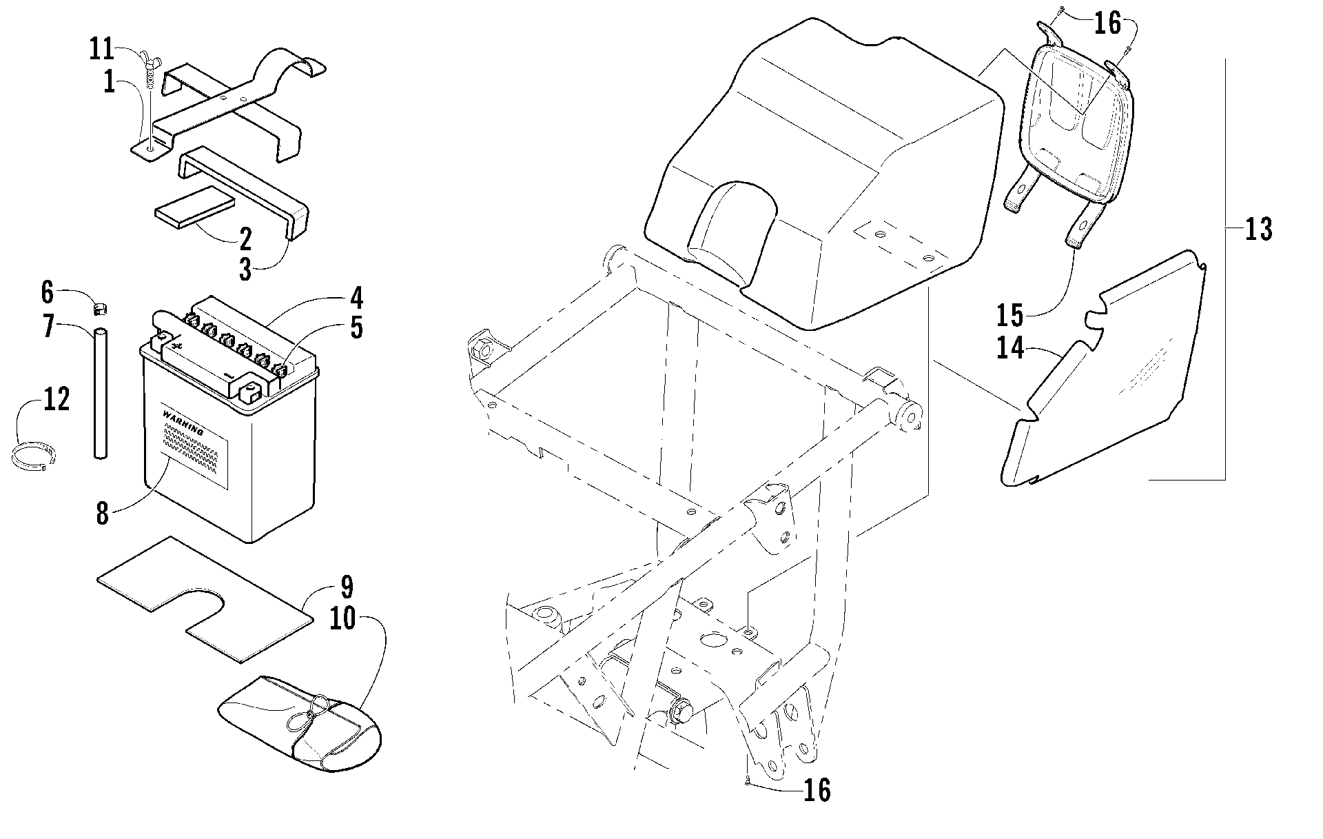 STORAGE BOX и аккумулятор узел [81202]