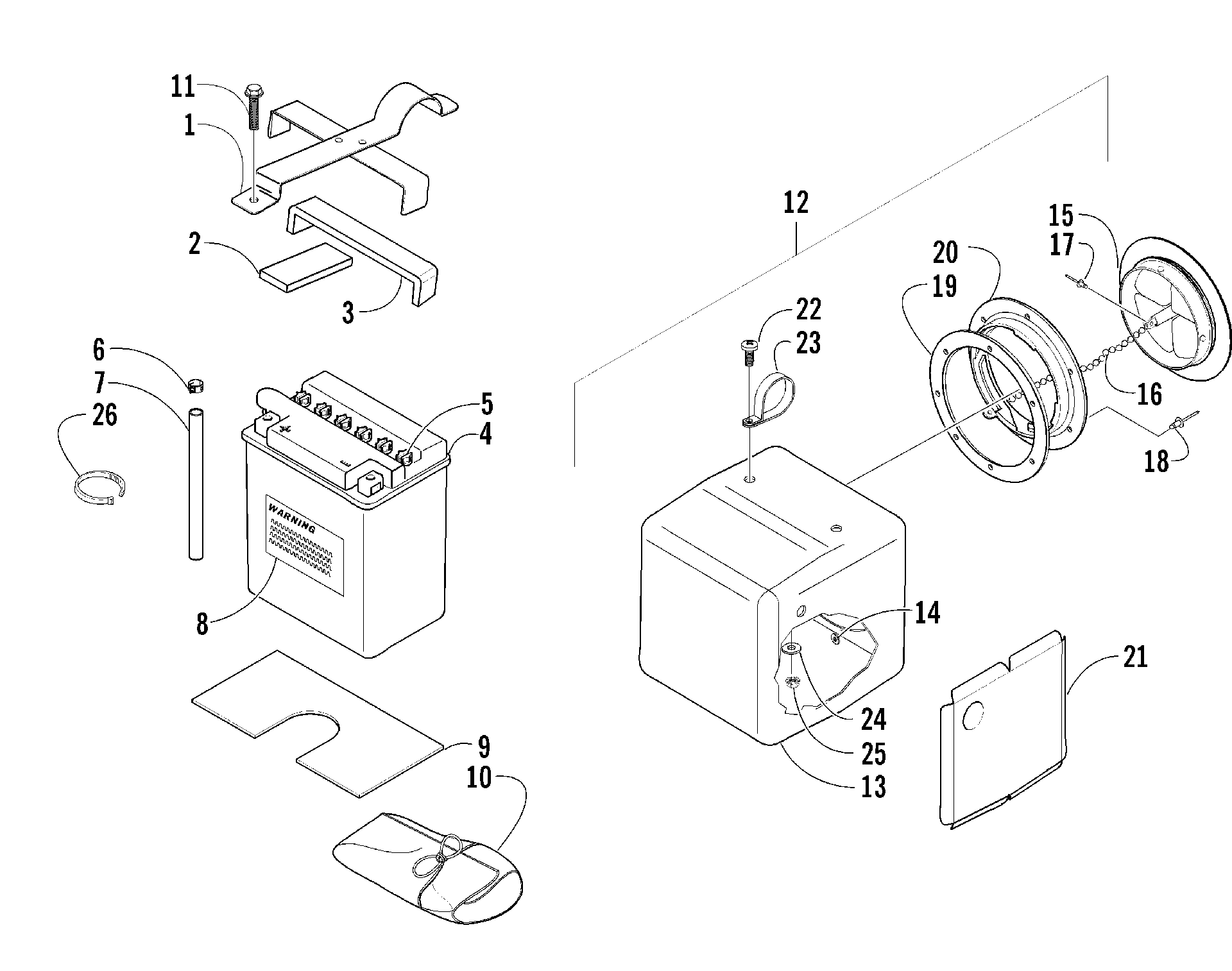 STORAGE BOX и аккумулятор узел [59027]