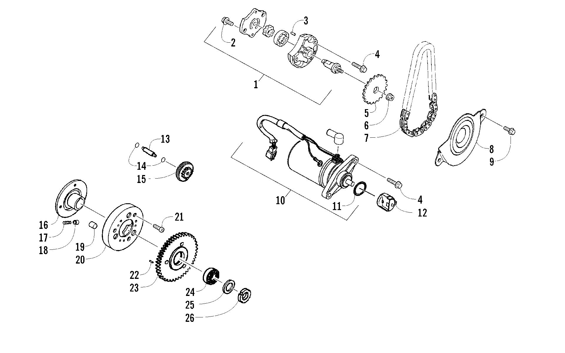 Стартер AND OIL PUMP ASSEMBLY [94234]
